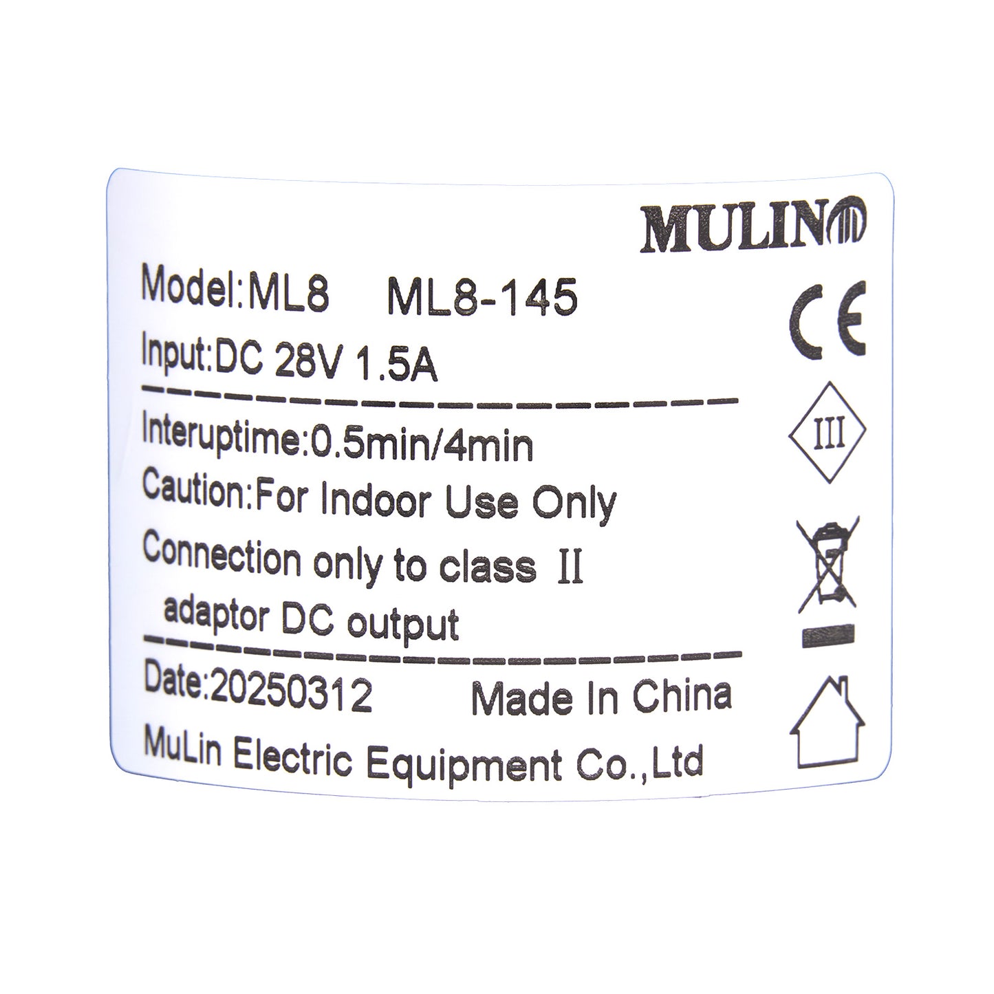 MULIN ML8-145 Linear Actuator for Recliner/Lift Chair