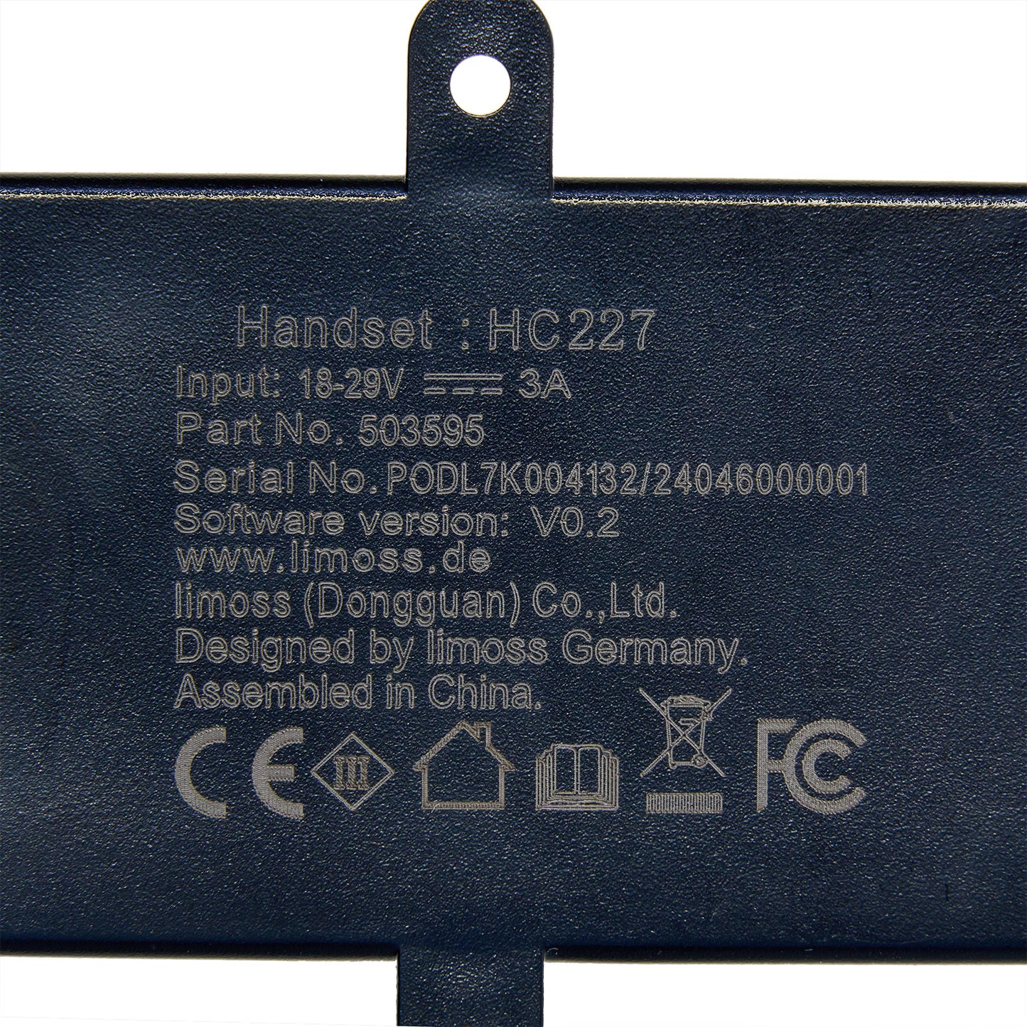 Limoss HC227 503595 2 Button Touch Control Handset for Recliner or Sofa