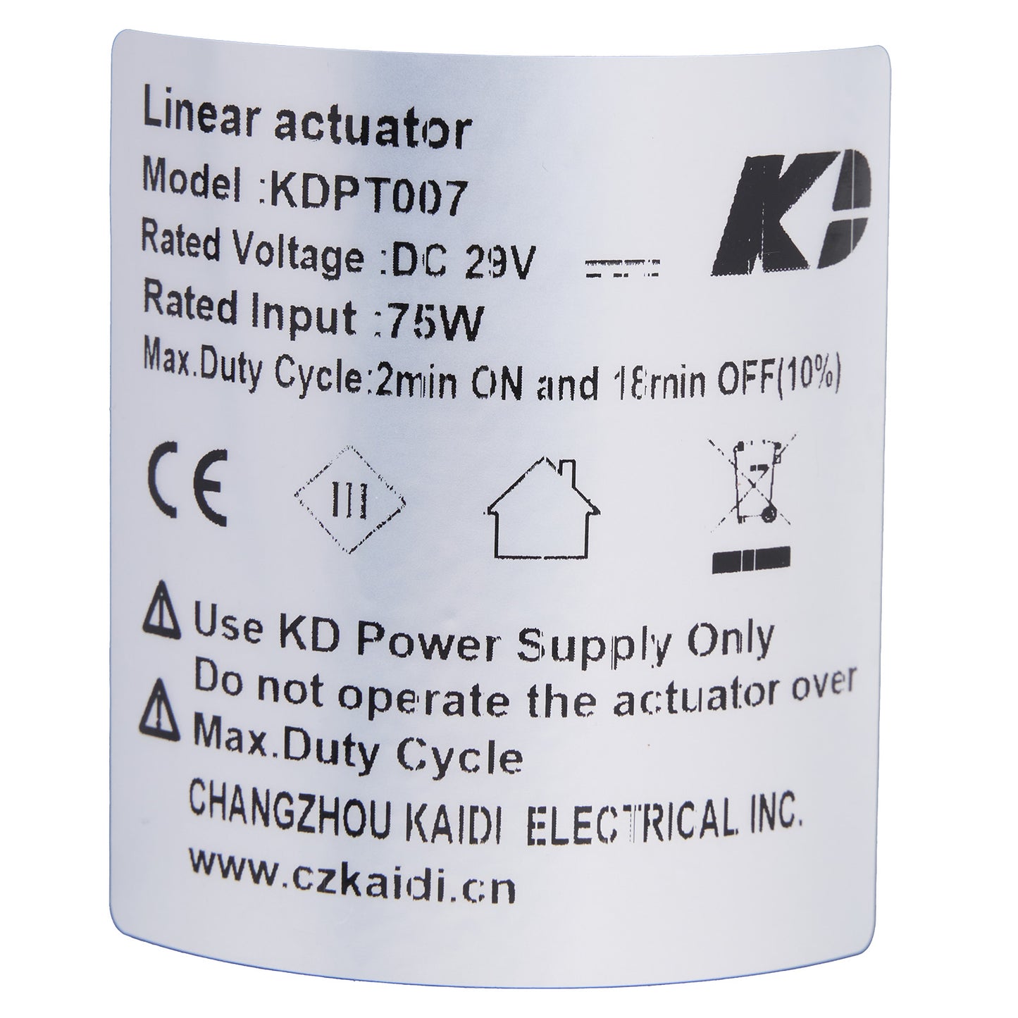 KAIDI KDPT007-115 Linear Actuator for Recliner/Lift Chair