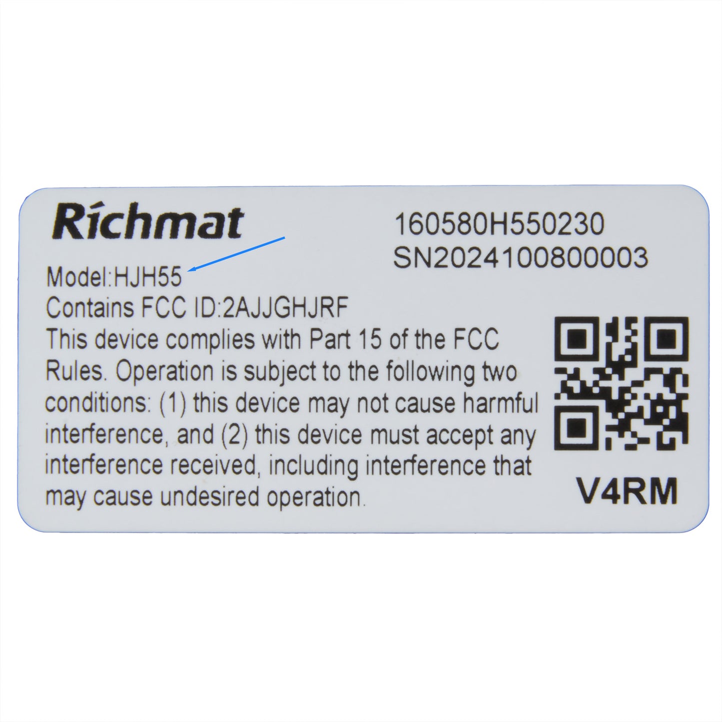 Richmat HJH55 Wireless Remote Controller for Adjustable Bed Base