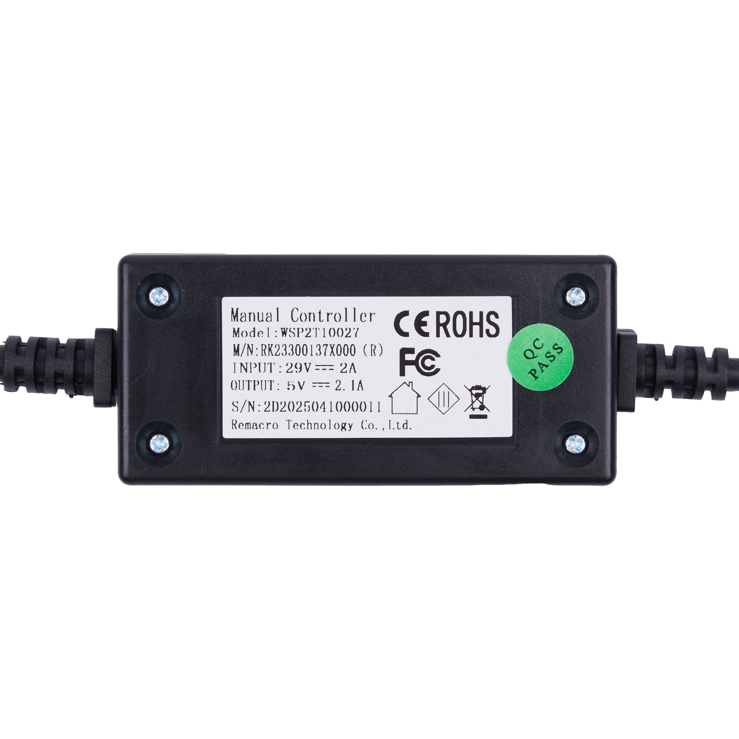 WSP2T10027 RK23300137X000(R) 2-Button Recliner Switch with USB & 90° 5-Pin Plug