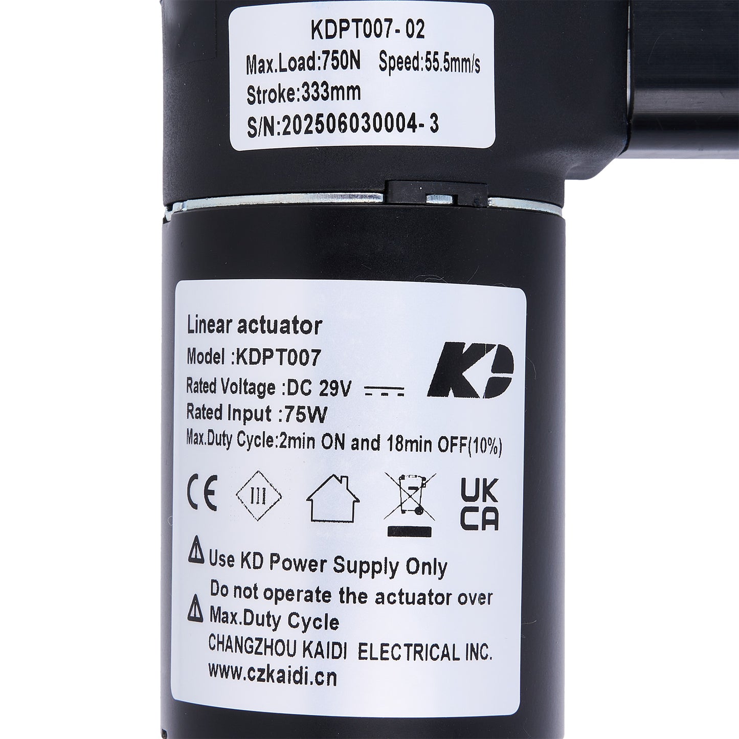 Kaidi KDPT007-02 Linear Actuator Motor for Recliner