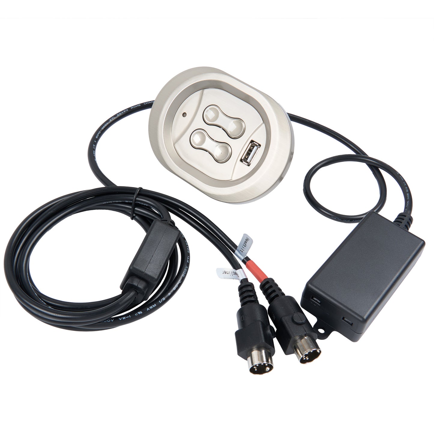 KDH166-003 4-Button Switch for Recliner Lift Chair with USB & Dual 5-pin Plugs
