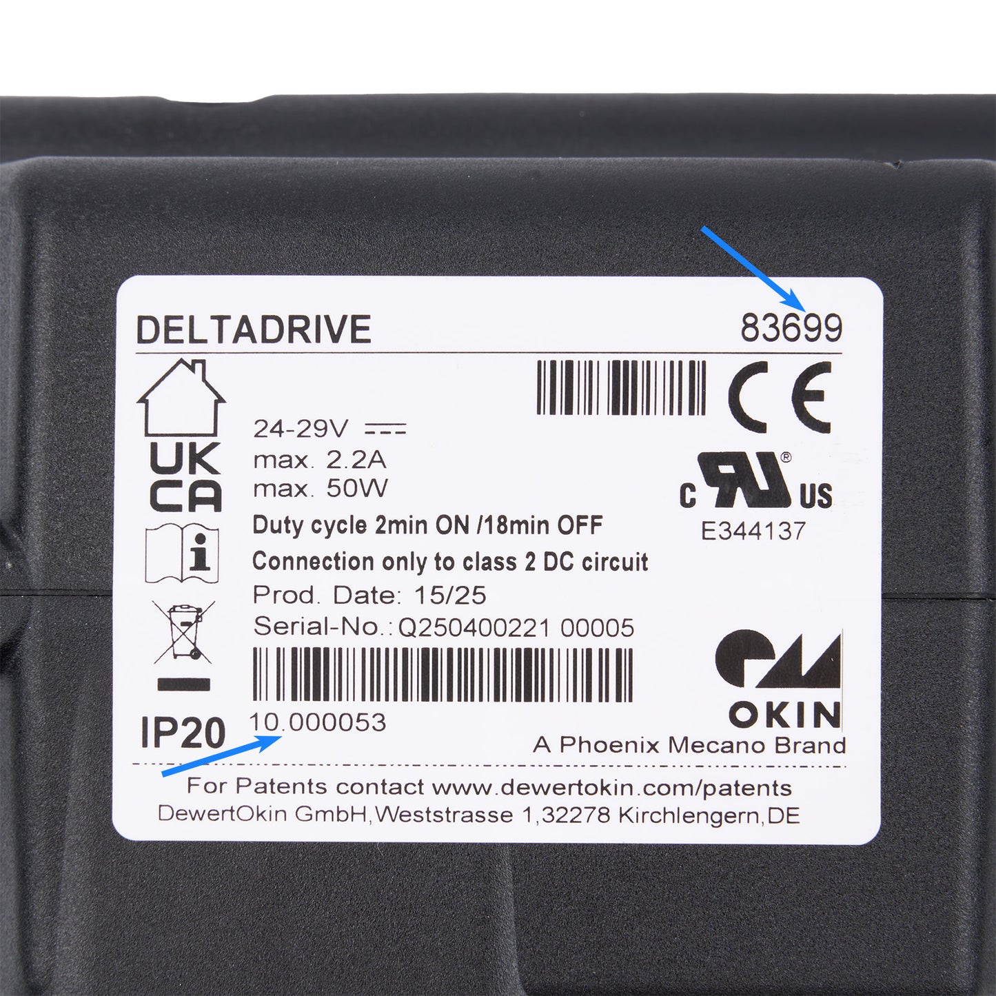 10.000053 OKIN BETADRIVE 83699 Linear Actuator for Recliner/Lift Chair LZB