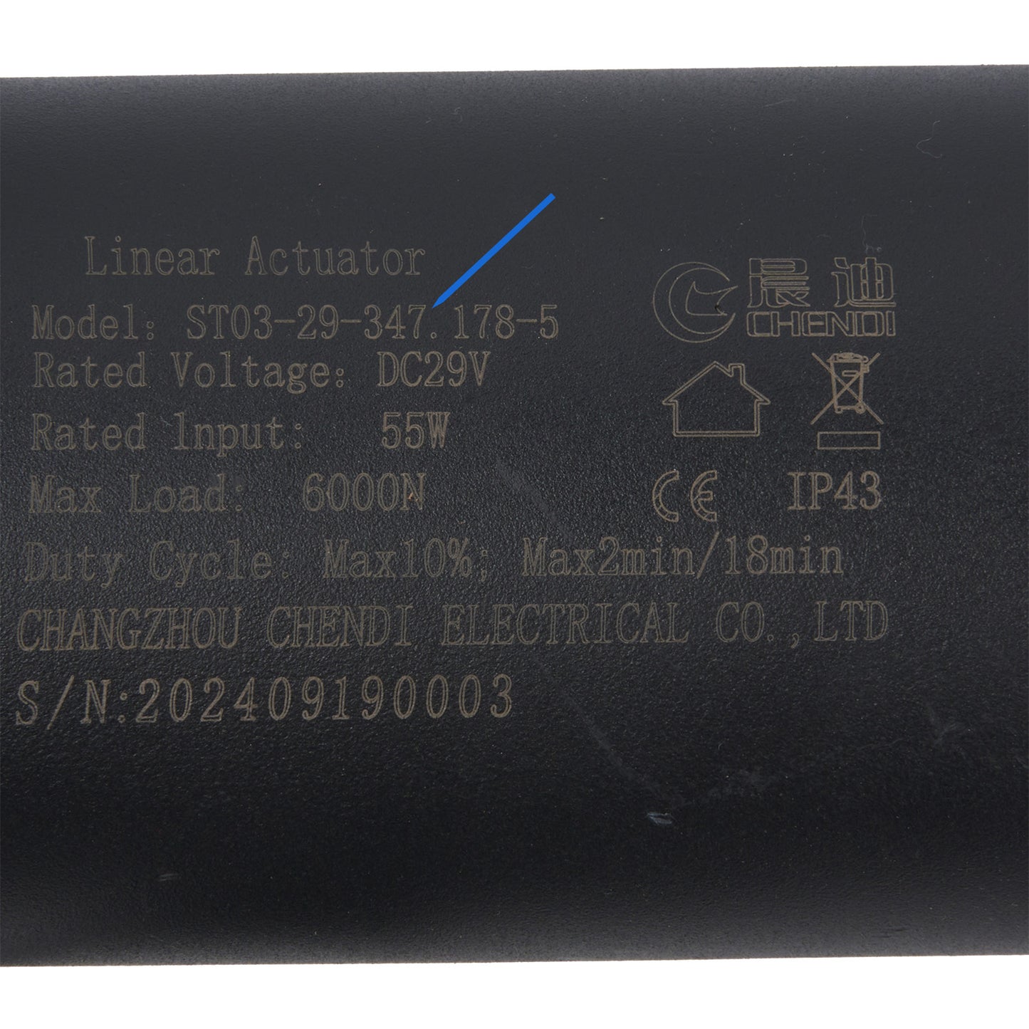 CHENDI ST03-29-347.178-5 Linear Actuator for Recliner/Lift Chair