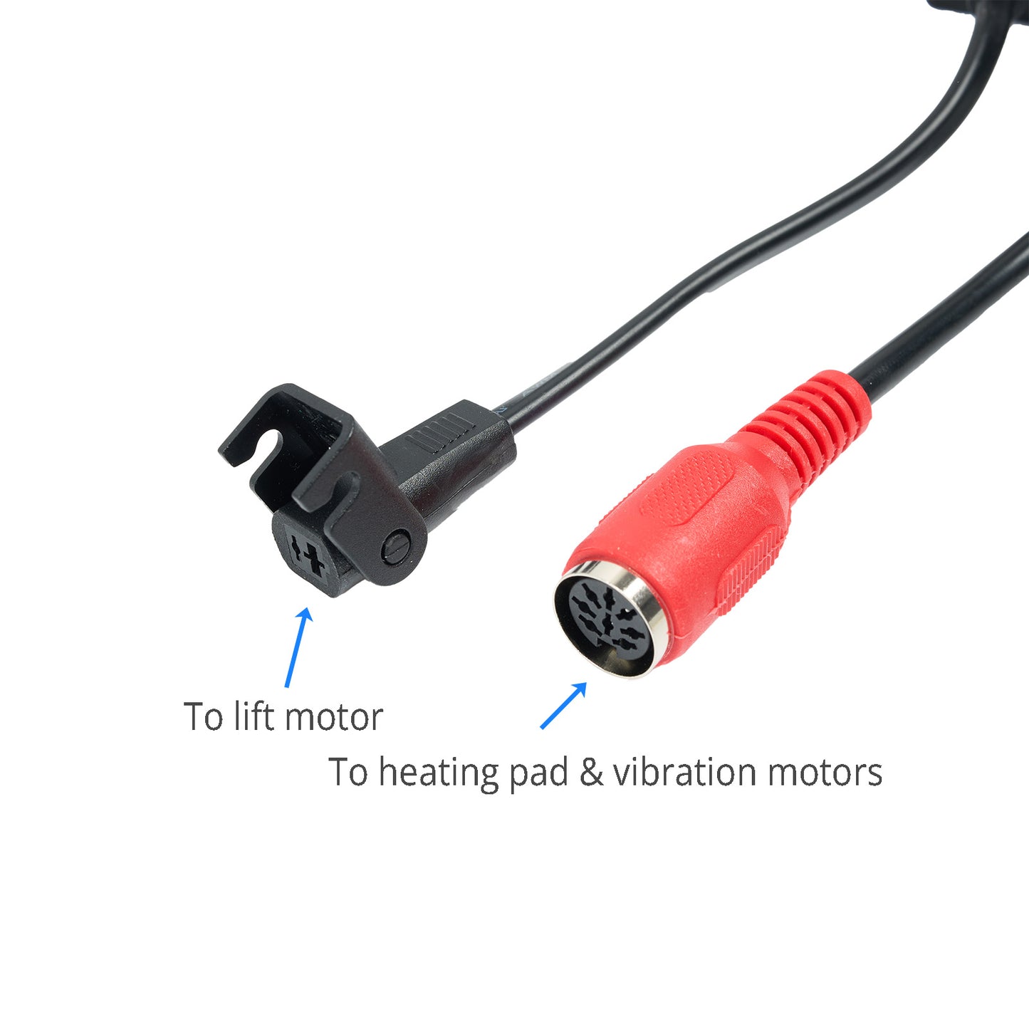 Acrookey 4 Leads Junction Box for Recliner Lift Chair with Heat and Vibration - 8 Pin Remote Controller Plug