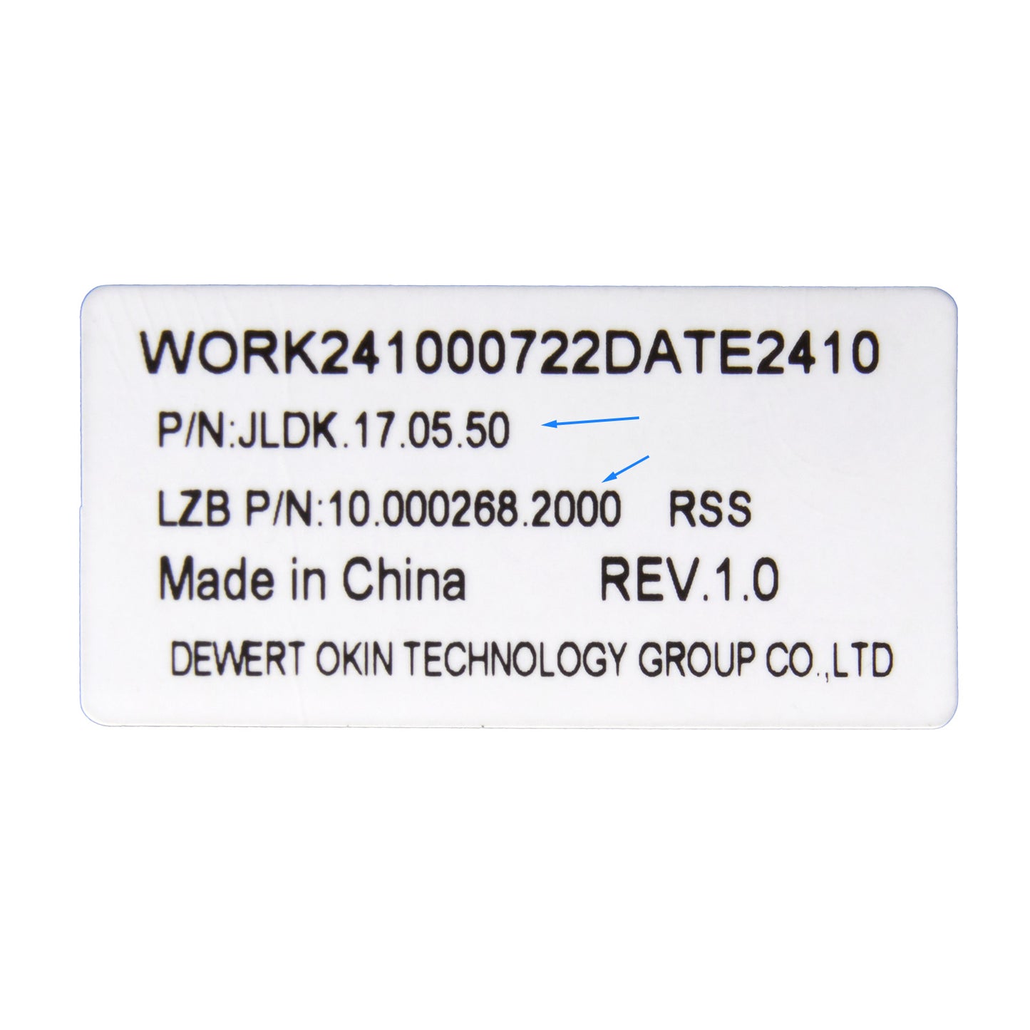 OKIN JLDK.17.05.50 Four Button 10-Pin Switch for Recliner (10.000268.2000 RSS)