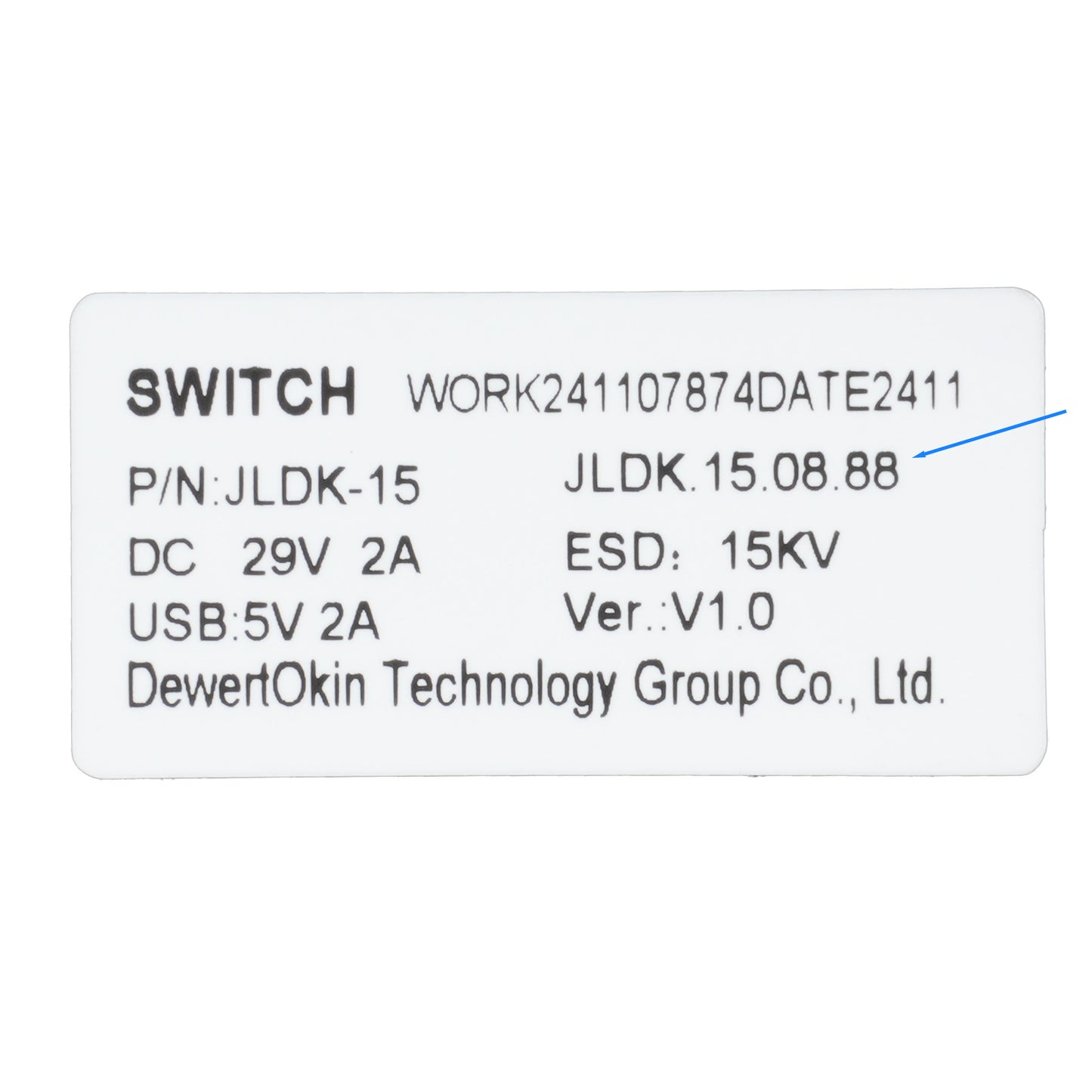 OKIN JLDK.15.08.88 Six Button Switch for recliner lift chair with USB & 7 Pin Plug