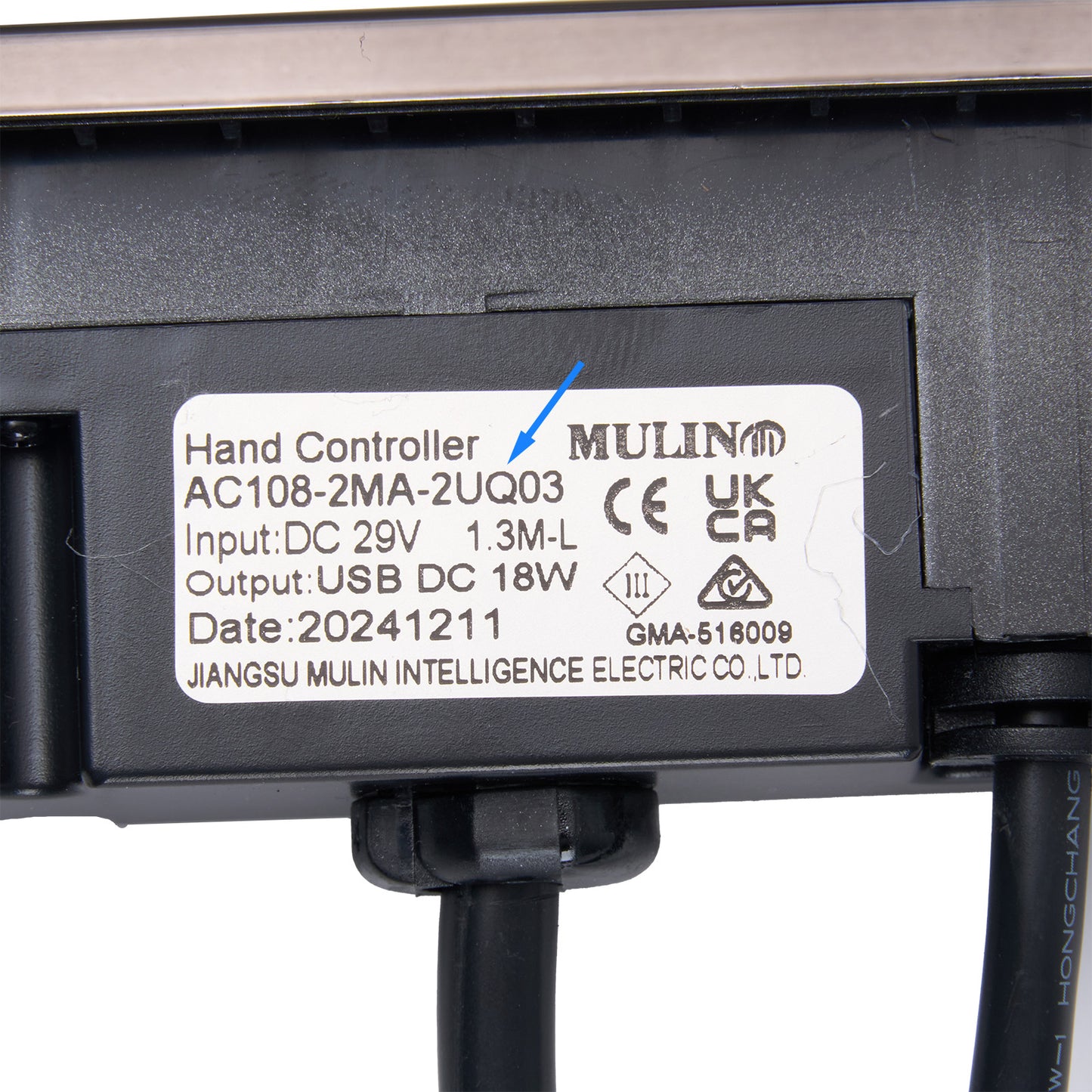 Mulin AC108-2MA-2UQ03 5-Button Switch for Power Recliner with 5-Pin Plug and USB & Type-C Ports