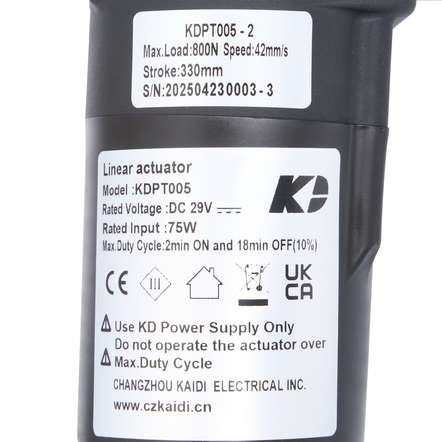 KAIDI KDPT005-2 Linear Actuator for Recliner/Lift Chair