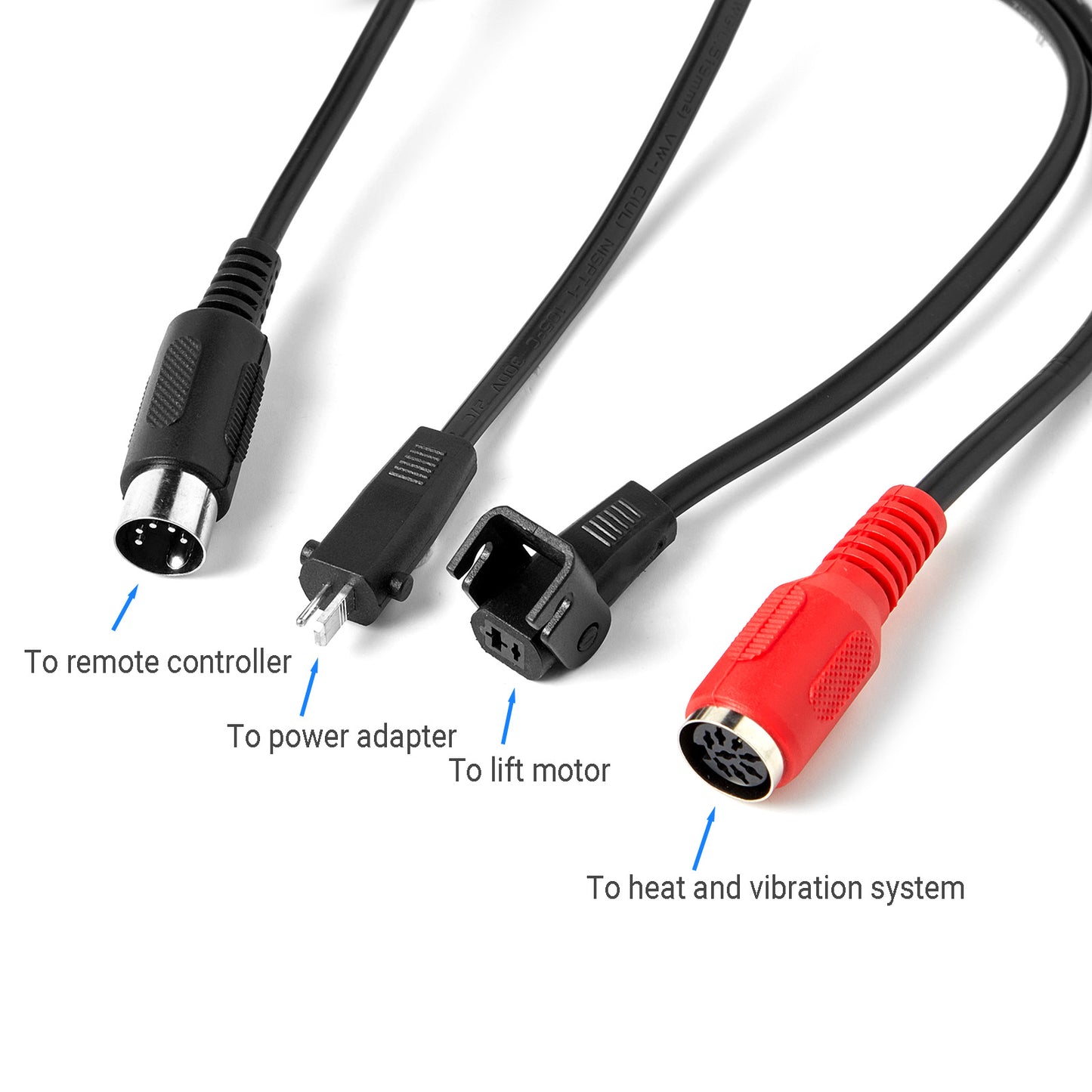 Acrookey 4 Leads Junction Box for Power Recliner or Lift Chair with Heat and Vibration