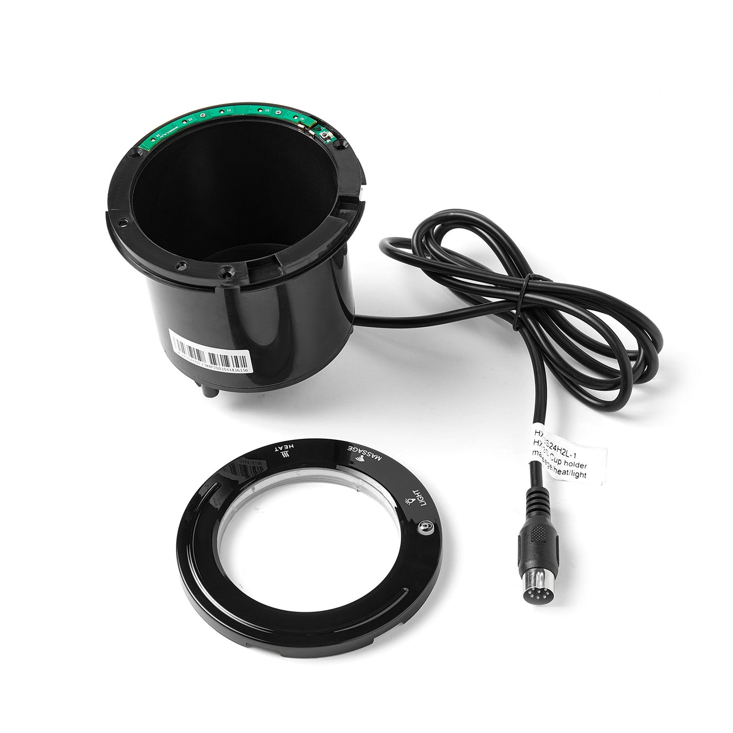 HX43S24H2L-1 Power Cup Holder Massage/Heat/Light 4 Button 8 Pin