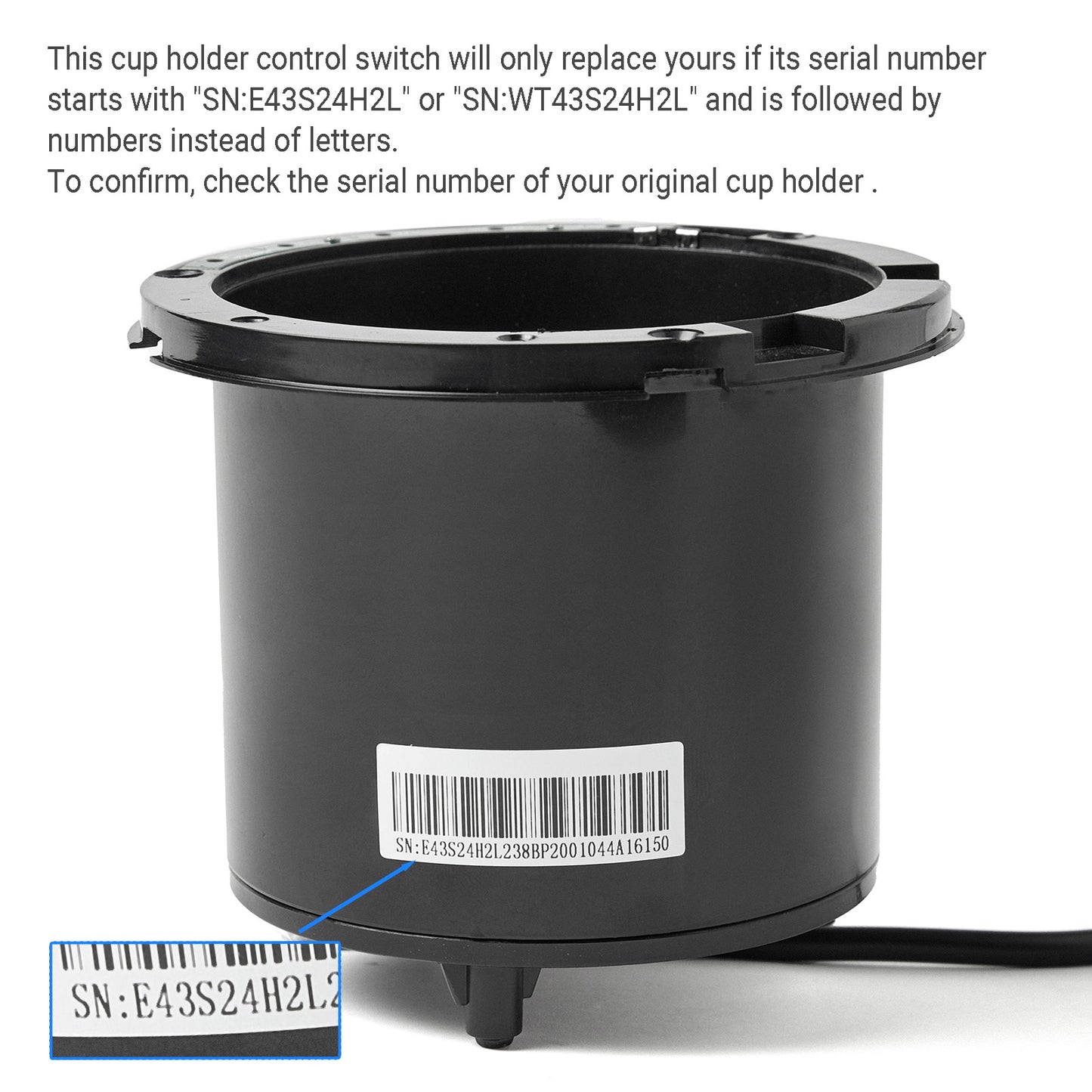 HX43S24H2L-1 Power Cup Holder Massage/Heat/Light 4 Button 8 Pin