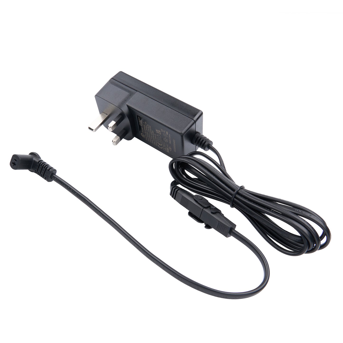 90° Female 2-pin Plug Power Adapter with British AC Plug for Recliner Lift Chair 29V 2A