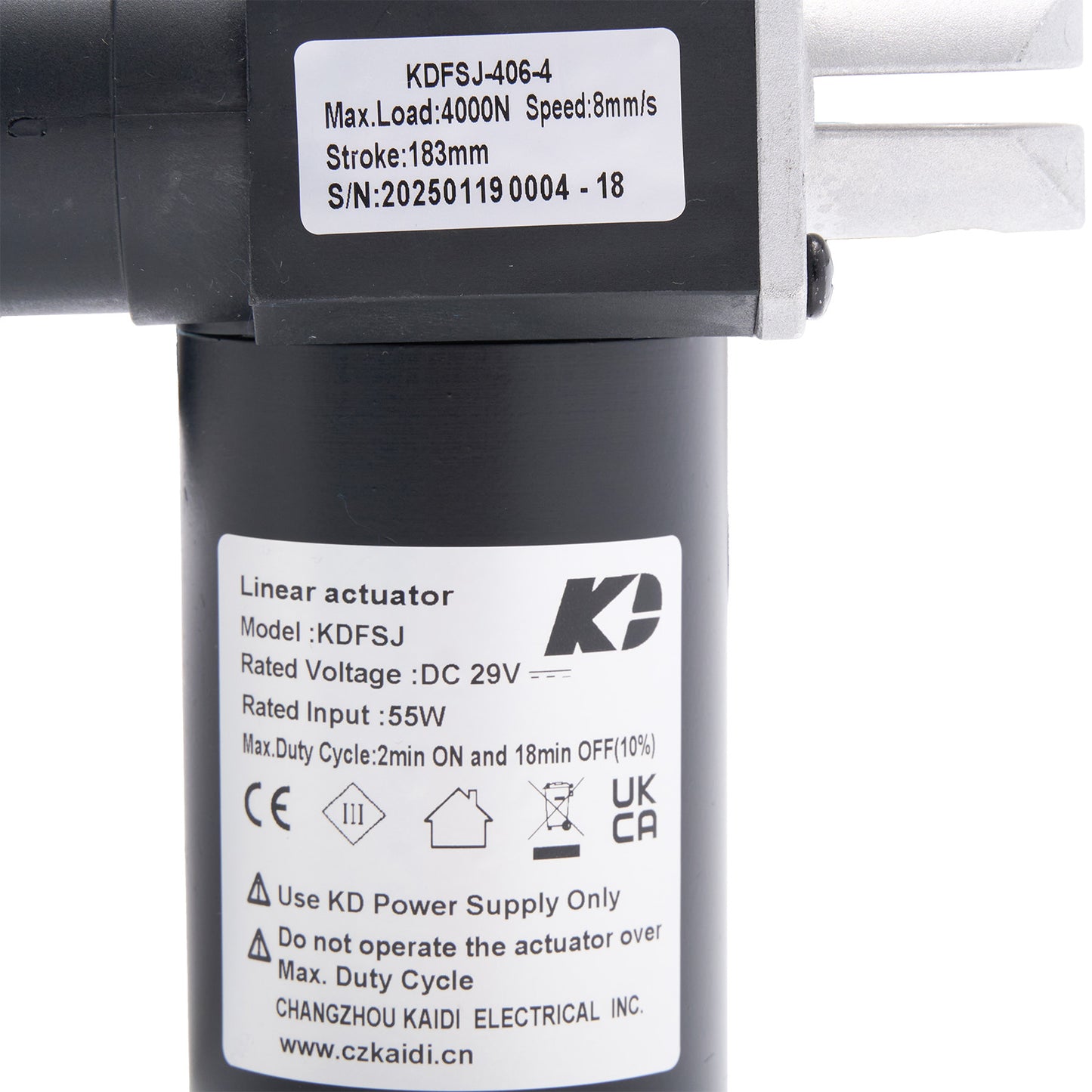 KAIDI KDFSJ-406-4 Linear Actuator for Recliner/Lift Chair