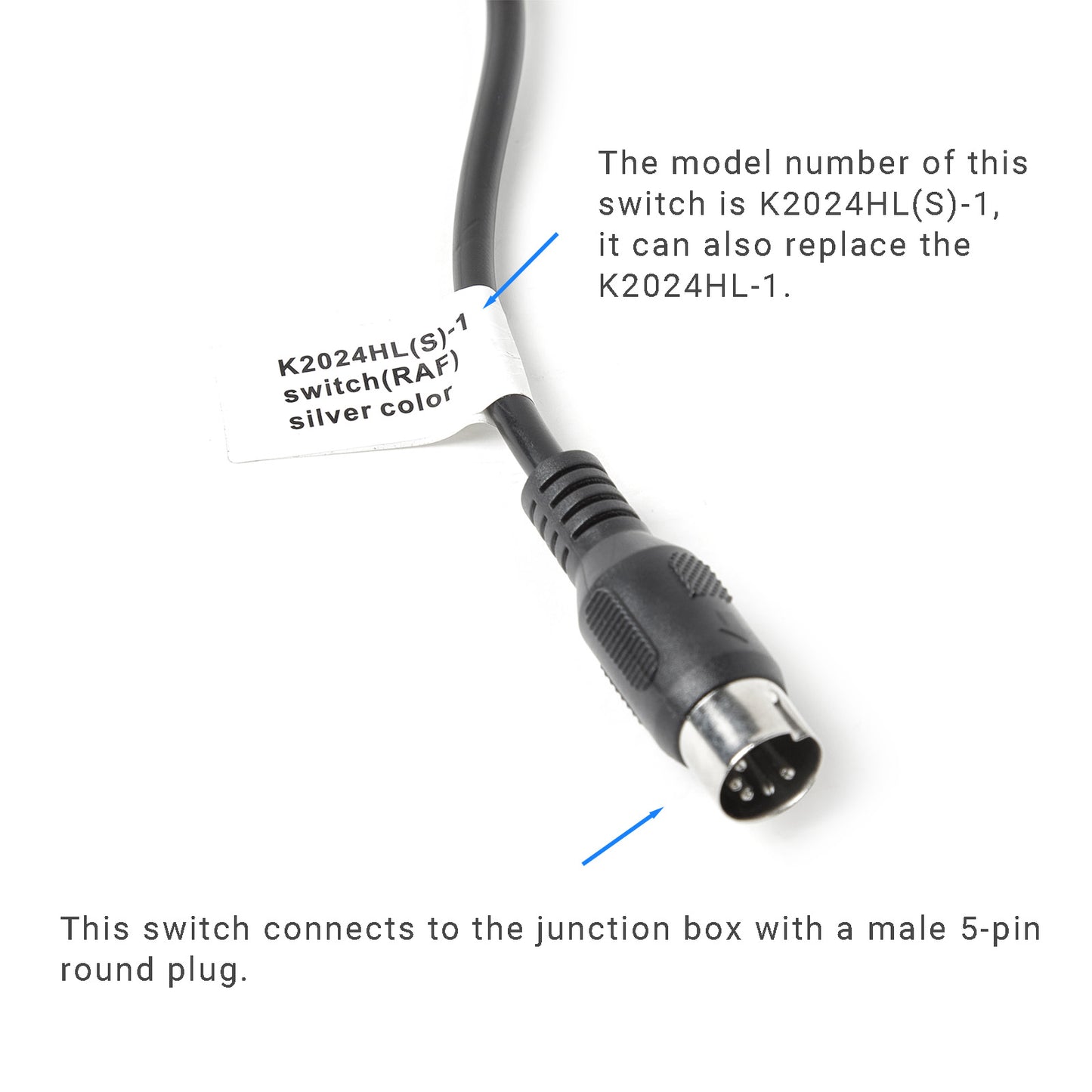 K2024HL(S)-1 Control Switch 5 Buttons with USB