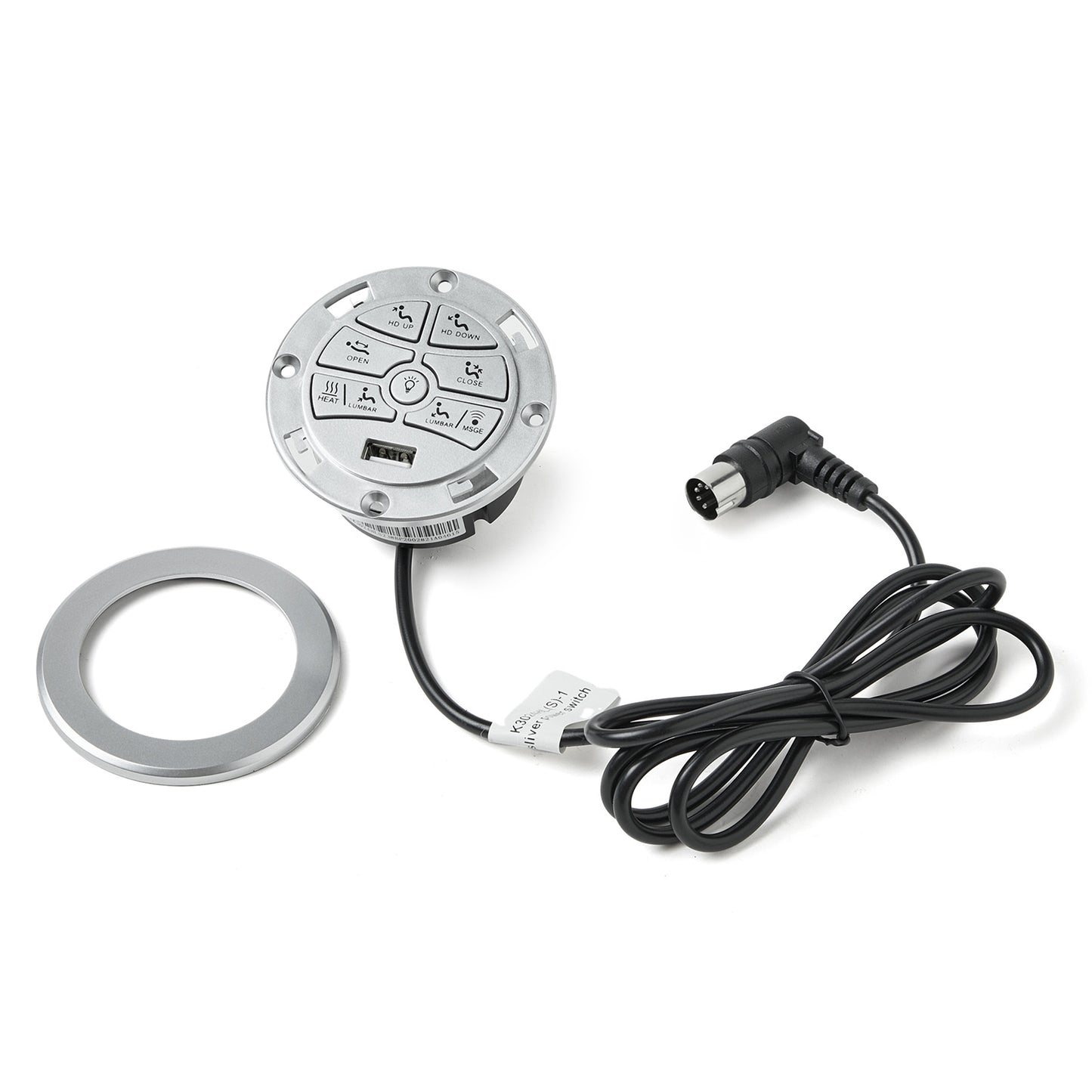 eMoMo K3024HL(S)-1 Silver Power Switch 7 Buttons with USB