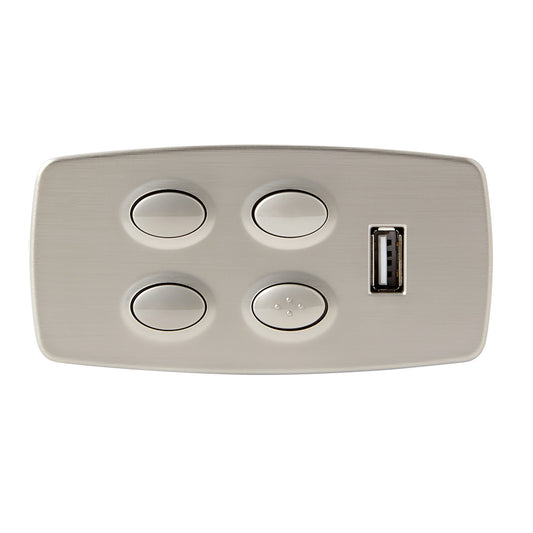 KDH136-002 4 Button Switch for Power Recliner or Lift Chair with USB Port and 5 Pin Plugs
