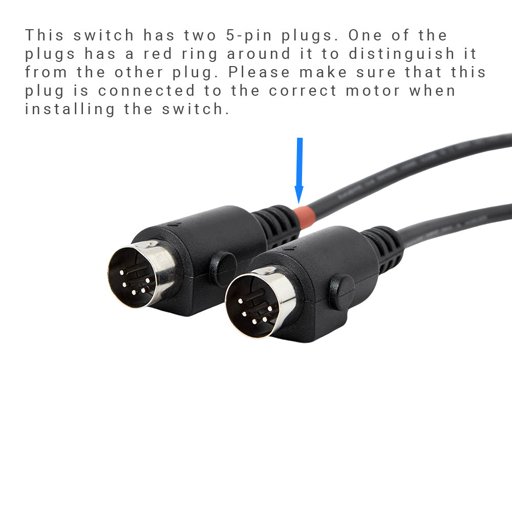 KDH104B-001 4 Button Switch for Power Recliner or Lift Chair with Dual 5 Pin Plug