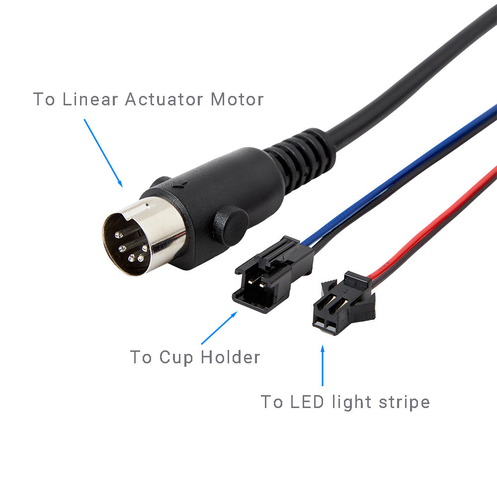 eMoMo HX90C2LUC/HX90C2LUCN Switch 3 Button 2 Plug With USB Port for Lift Chair and Power Recliner
