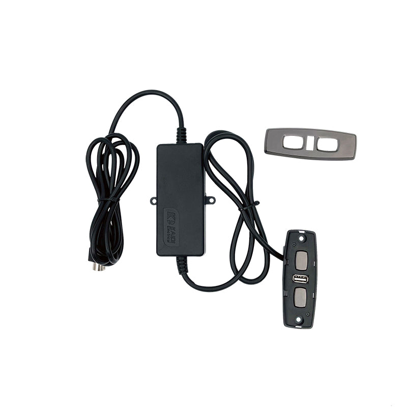 KDH120-007 4 Button Switch for Power Recliner or Lift Chair with USB Port and 5 Pin Plugs