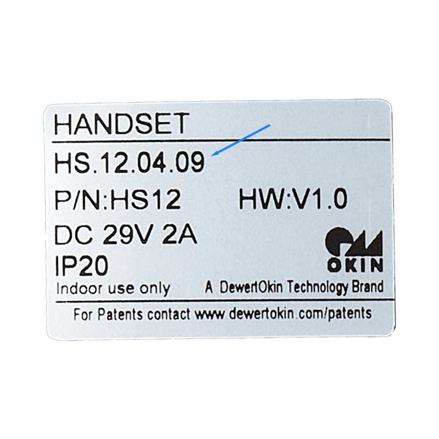 OKIN HS.12.04.09 Four Button 5-pin Handset Controller for Lift Chair & Recliner