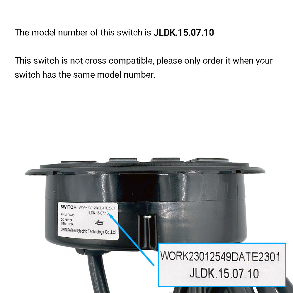 OKIN JLDK.15.07.10 Switch for Recliner Lift Chair 7 Buttons 7 Pin With USB