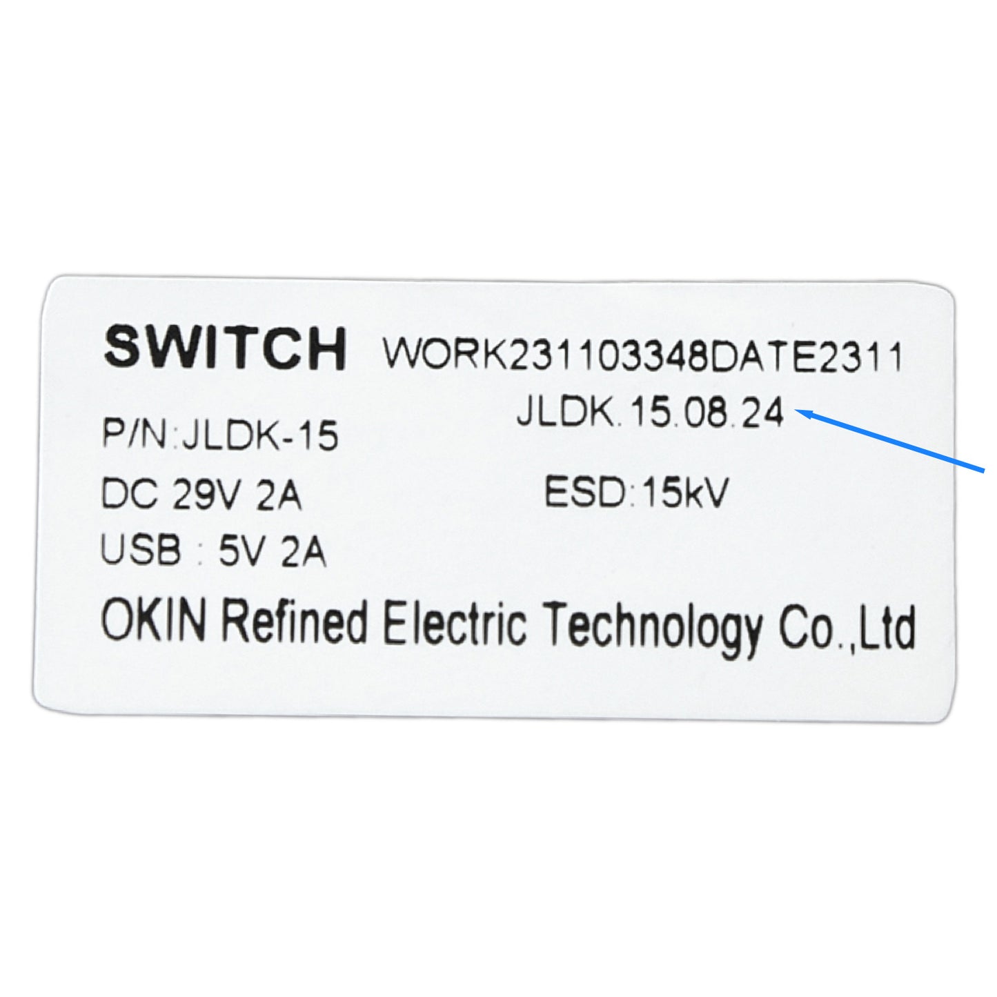 OKIN JLDK.15.08.24 Seven Button 7 Pin Switch for Recliner Lift Chair with USB