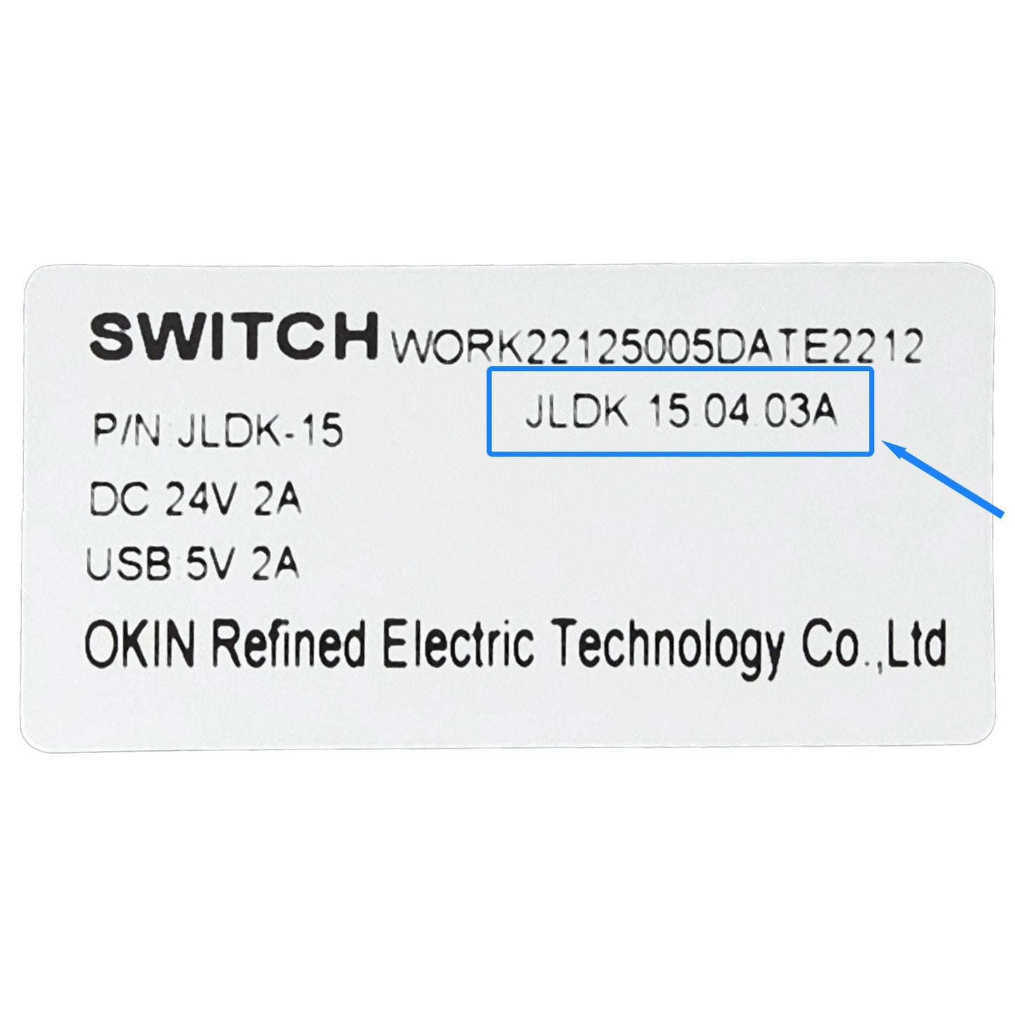 OKIN JLDK.15.04.03A Four Button Five Pin Switch for Recliner Lift Chair with USB
