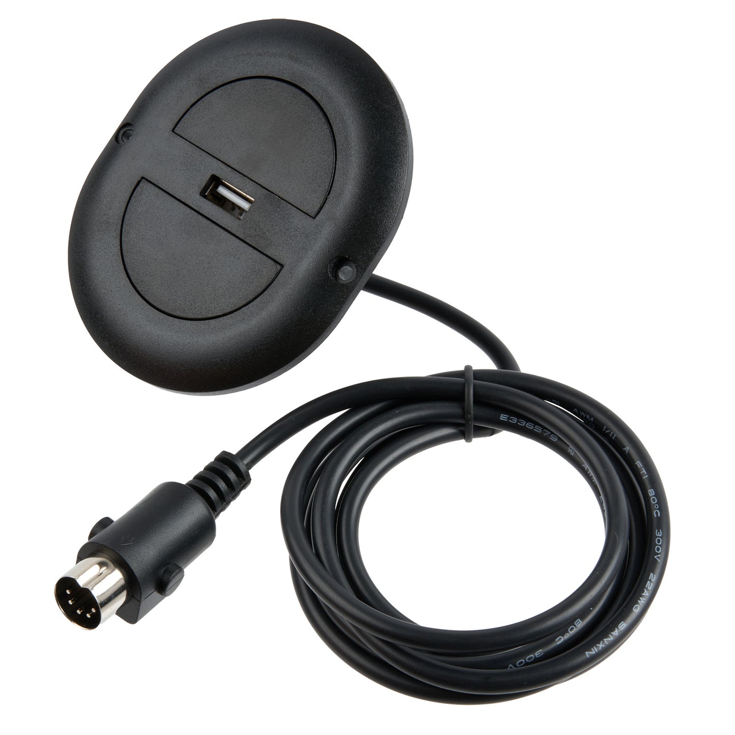 Oval 2-Button Switch with 5-pin Male Plug and USB for Power Recliner & Lift Chair