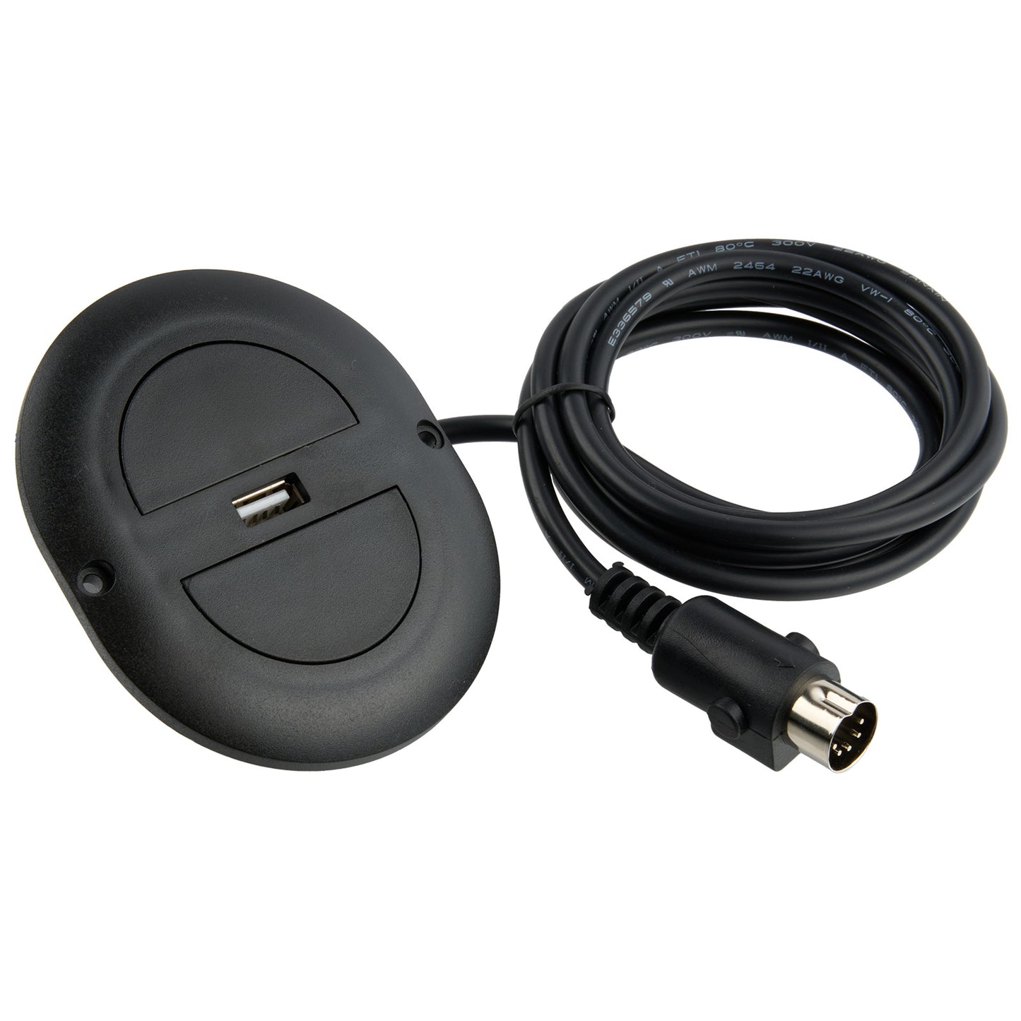 Oval 2-Button Switch with 5-pin Male Plug and USB for Power Recliner & Lift Chair