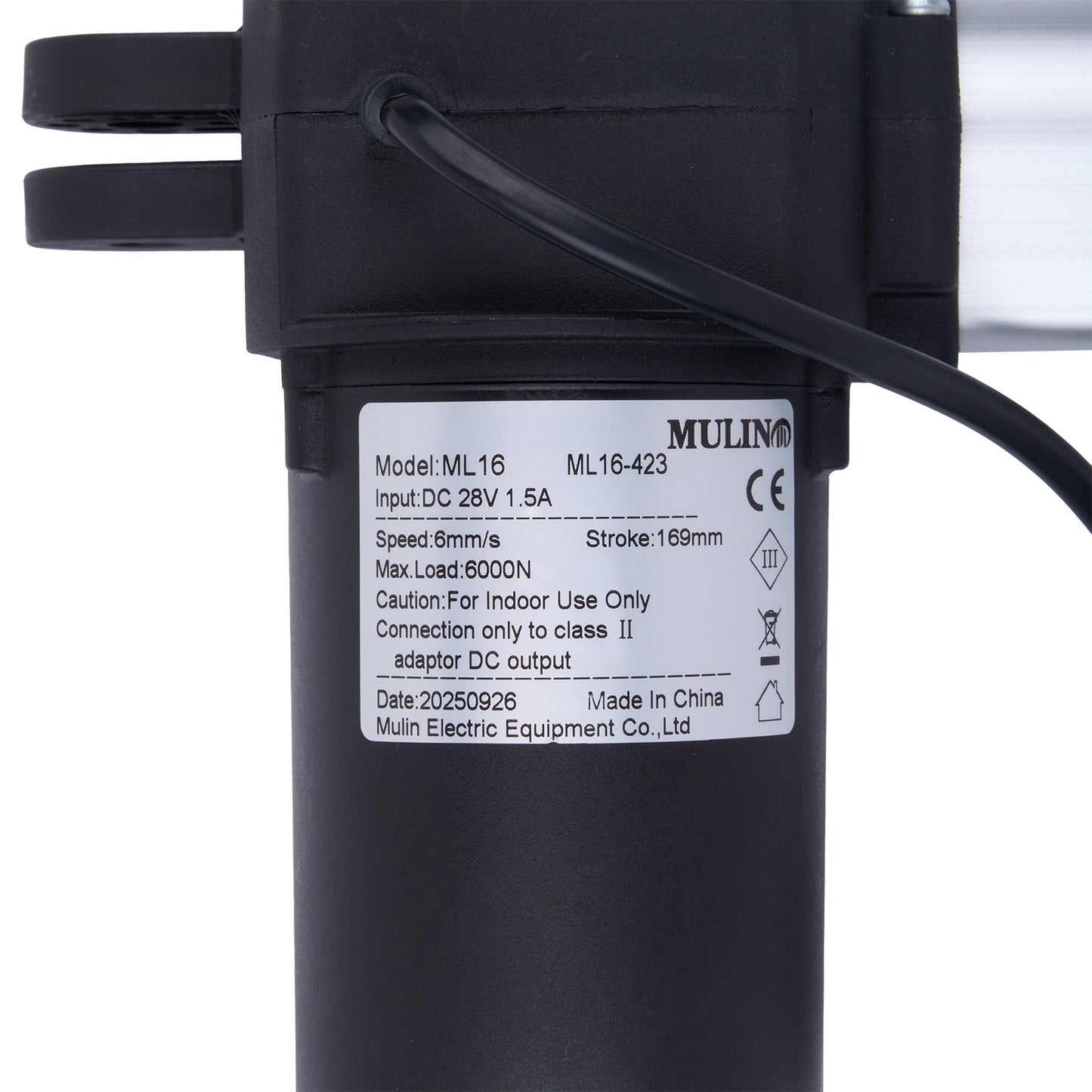 MULIN ML16-423 Linear Actuator for Recliner/Lift Chair