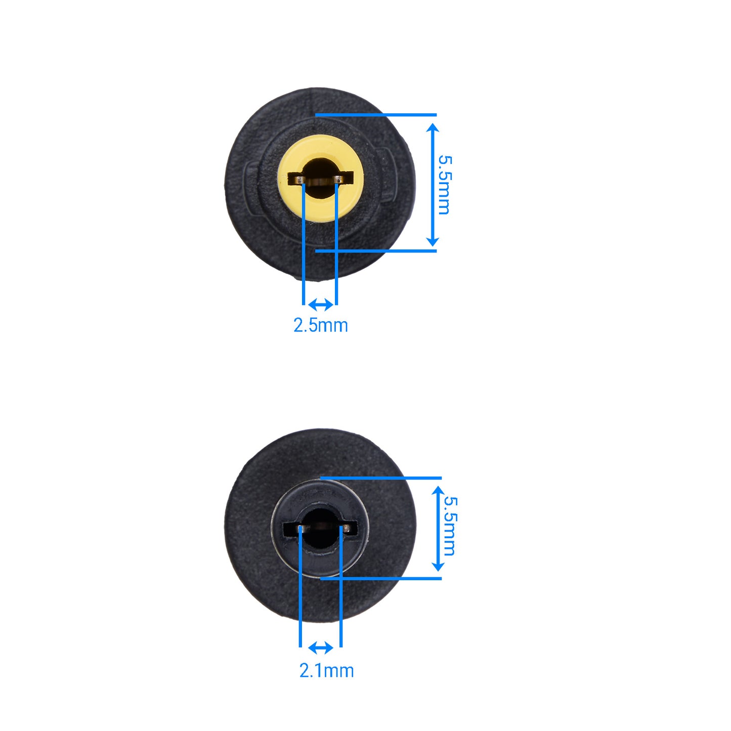 2-Pin to Barrel Plug Power Adapter Cable for Recliners and Lift Chairs, 50cm (5.5x2.1mm or 5.5x2.5mm)