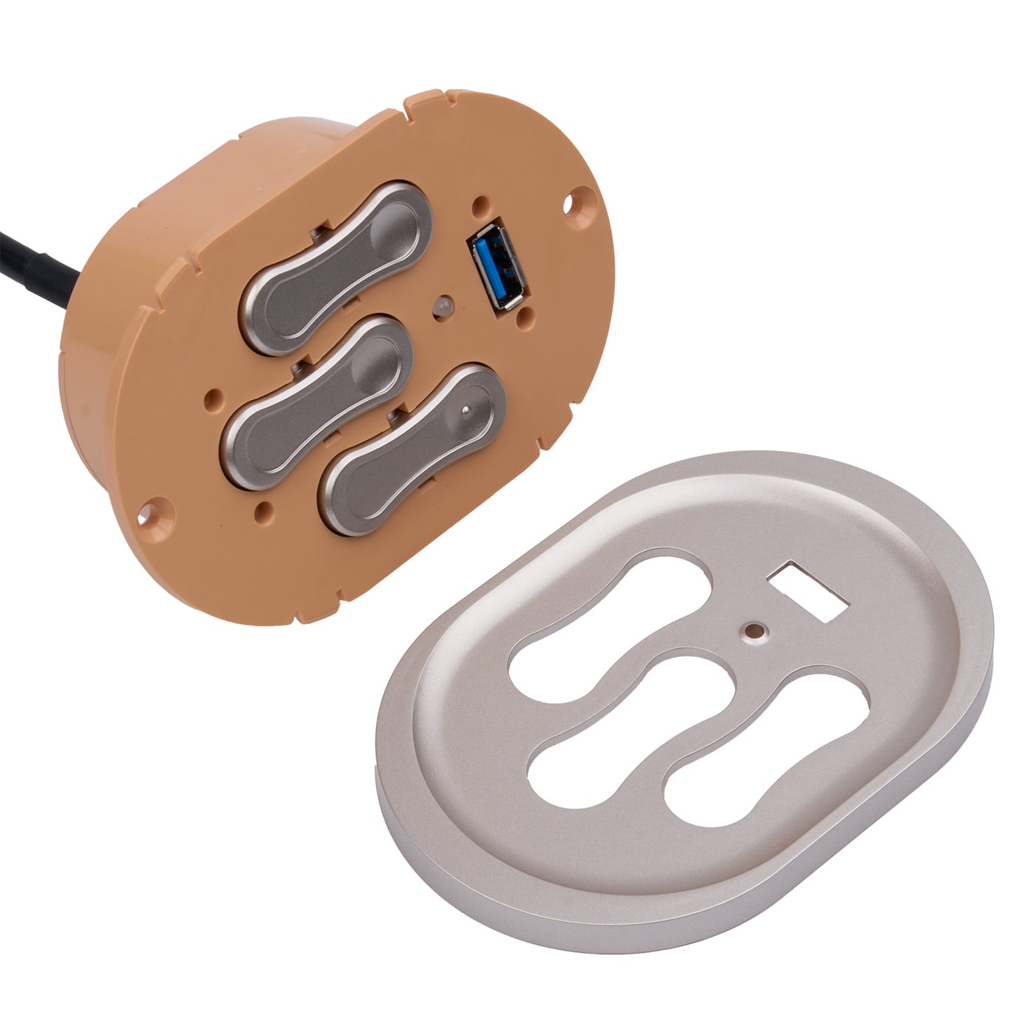 KDH241-002 6-Button Switch for Power Recliner or Lift Chair with 3 Plugs & USB
