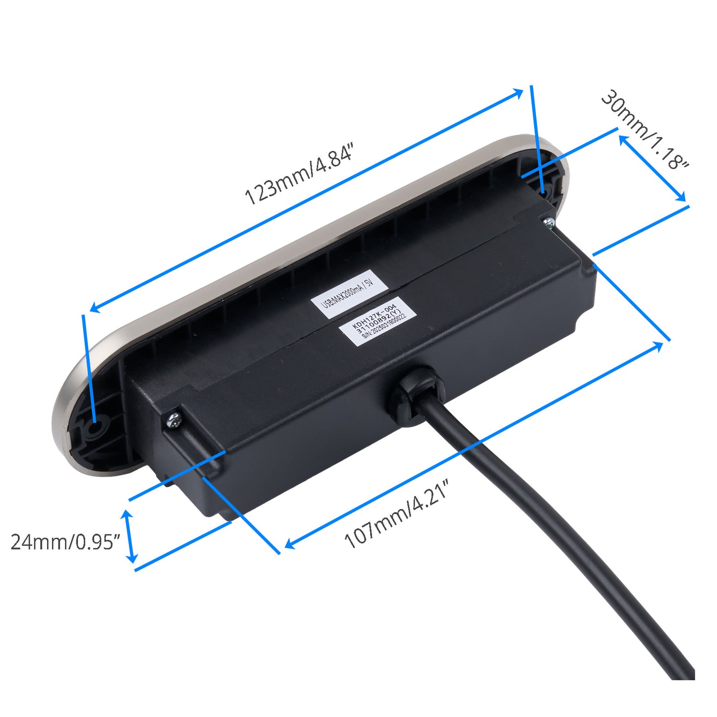 KDH127K-004 2 Button 5 Pin Switch for Power Recliner or Lift Chair with USB Port