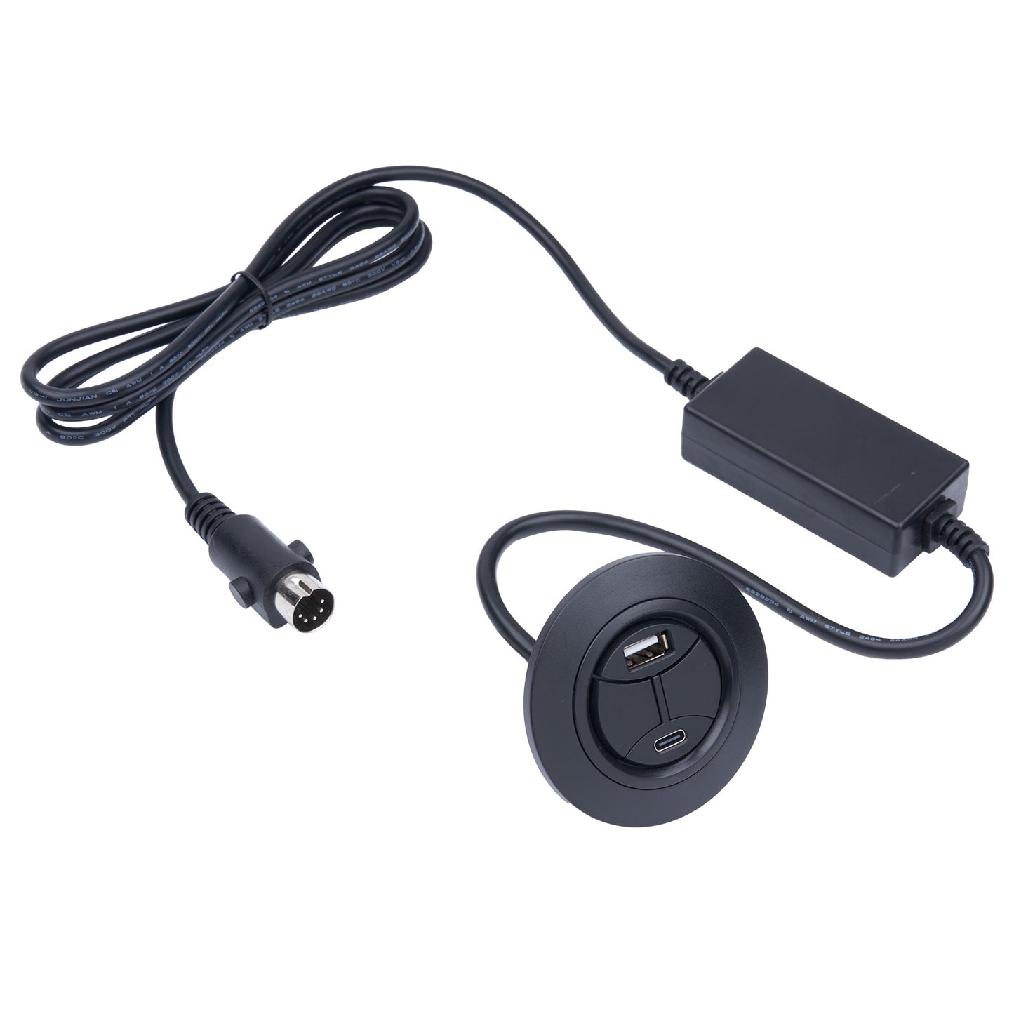 Round 2-Button 5 Pin Switch for Recliner RB00100225 RK23300225X000(L) W/ Type A & Type C Charging Port
