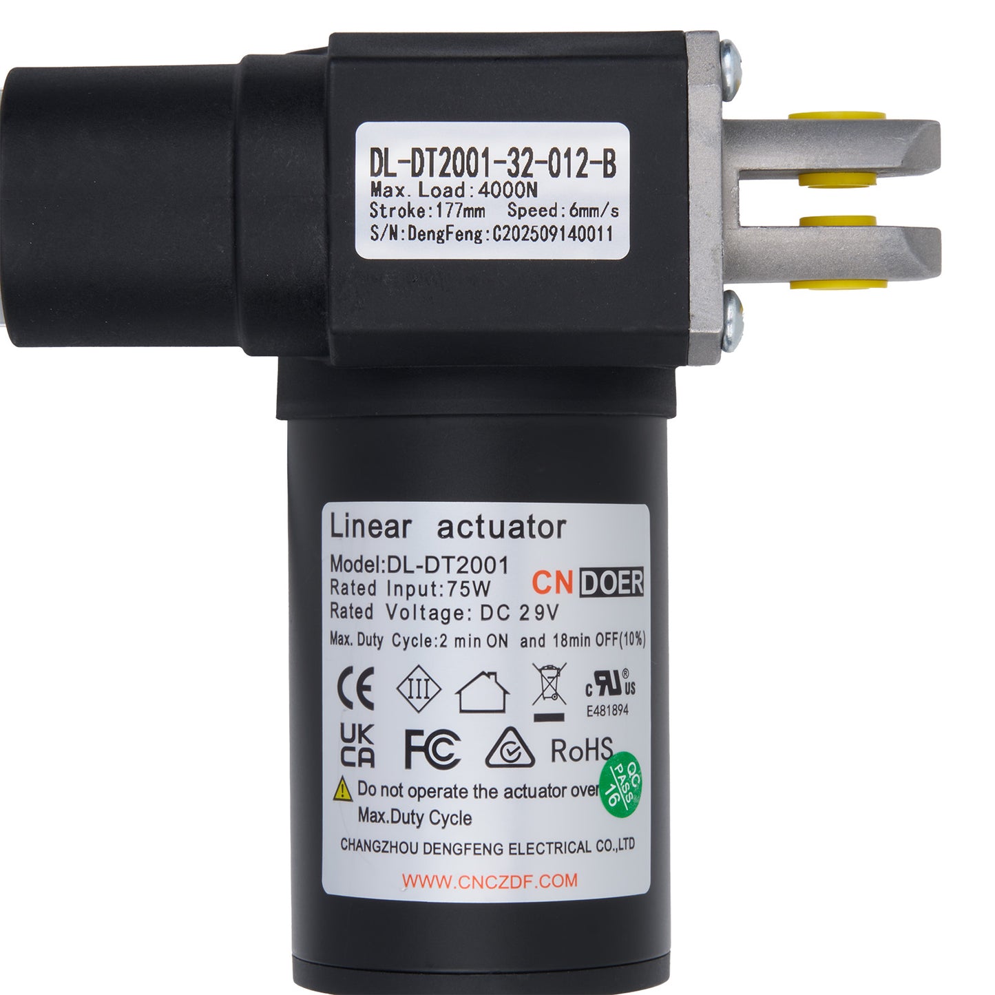 CN DOER DL-DT2001-32-012-B Linear Actuator for Recliner/Lift Chair