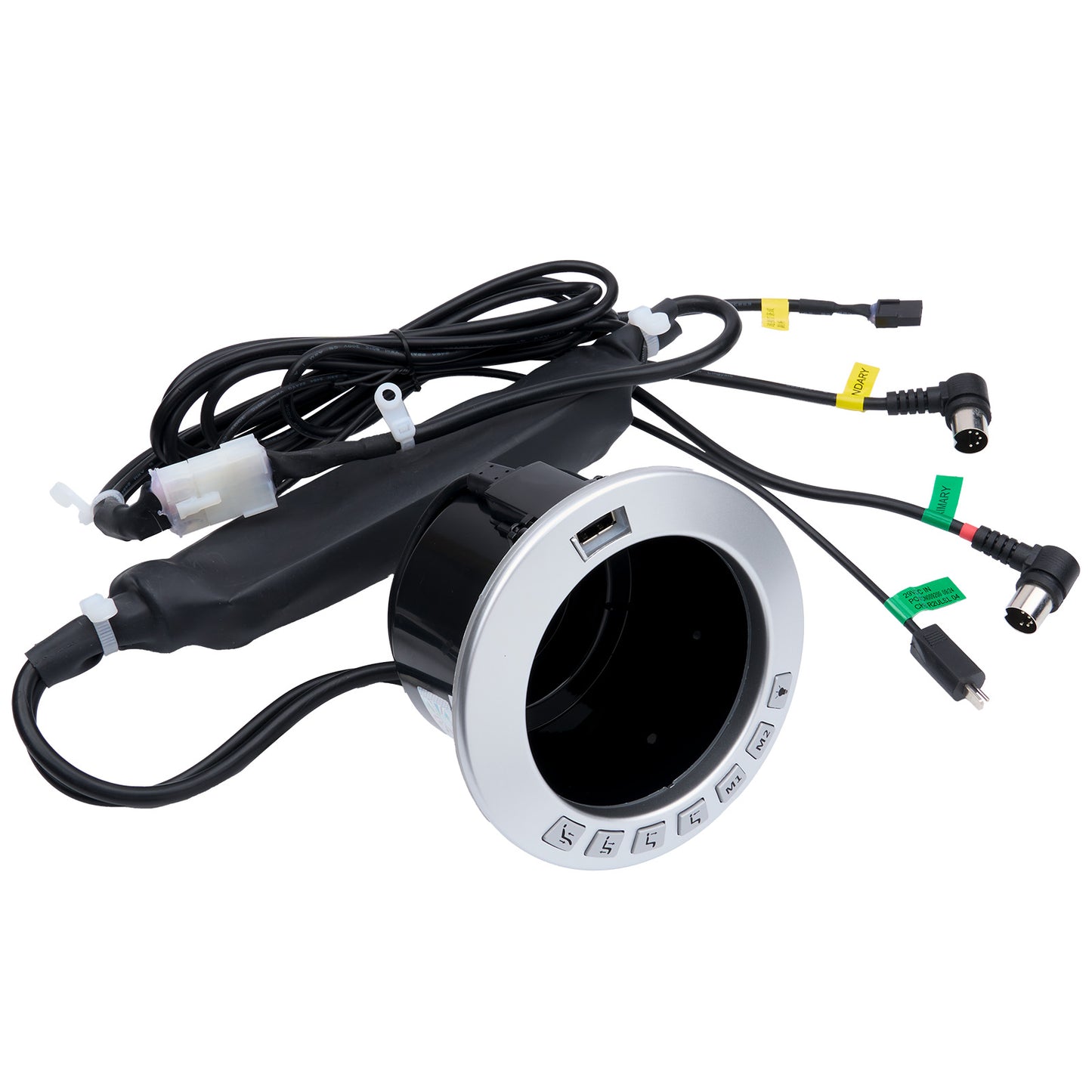 Raffel CHB R2ULSL 04 Cup Holder Controller 7 Button 10 Pin Plug with USB & 4 Plugs Wire Harness