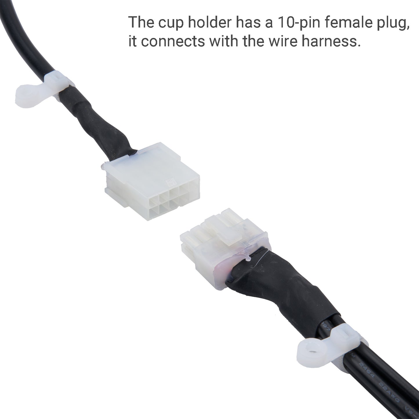 Raffel CHB R2ULSL 04 Cup Holder Controller 7 Button 10 Pin Plug with USB & 4 Plugs Wire Harness