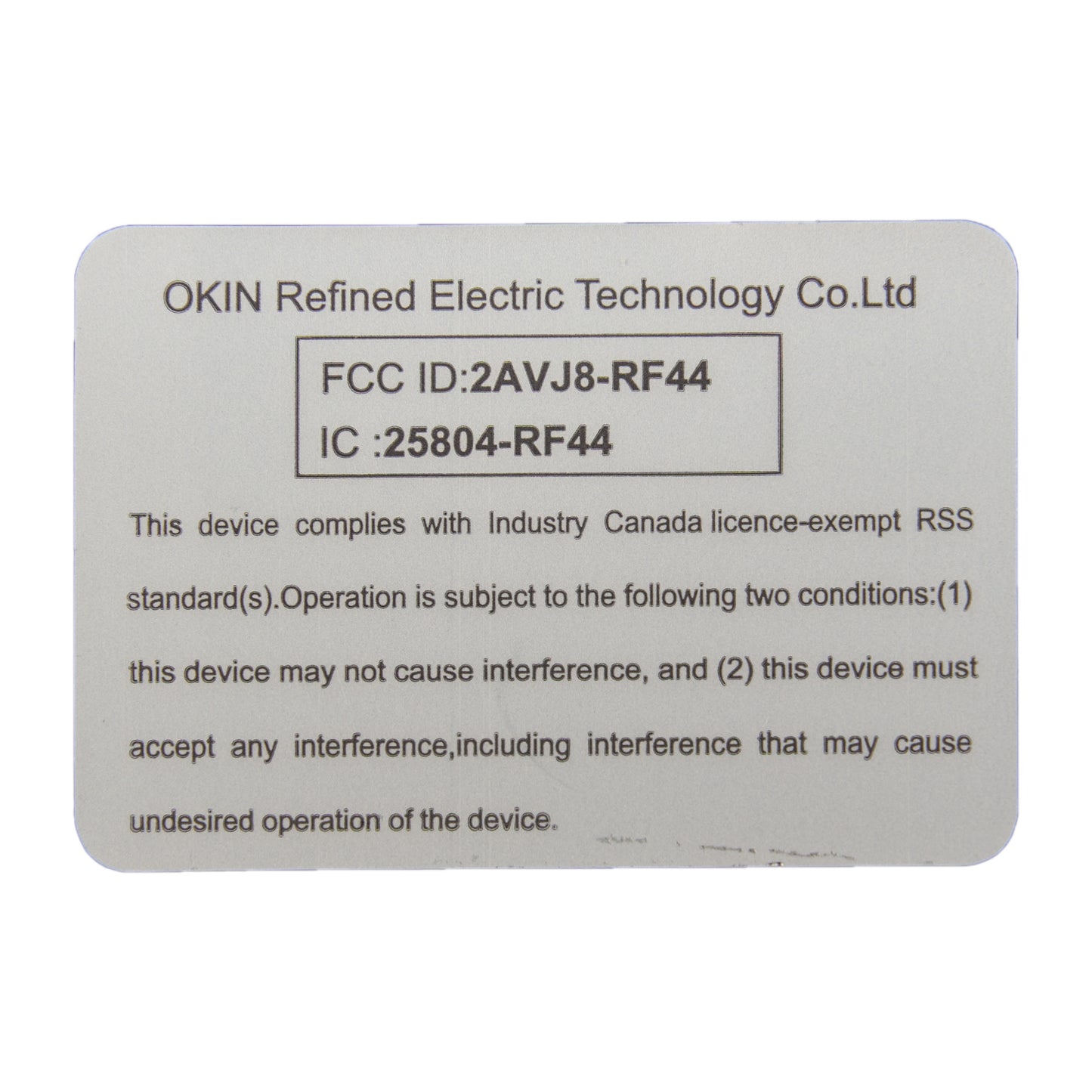 OKIN RF44.18.11 Wireless Remote Controller for Adjustable Bed (Compatible with JLDK.18.04.89)
