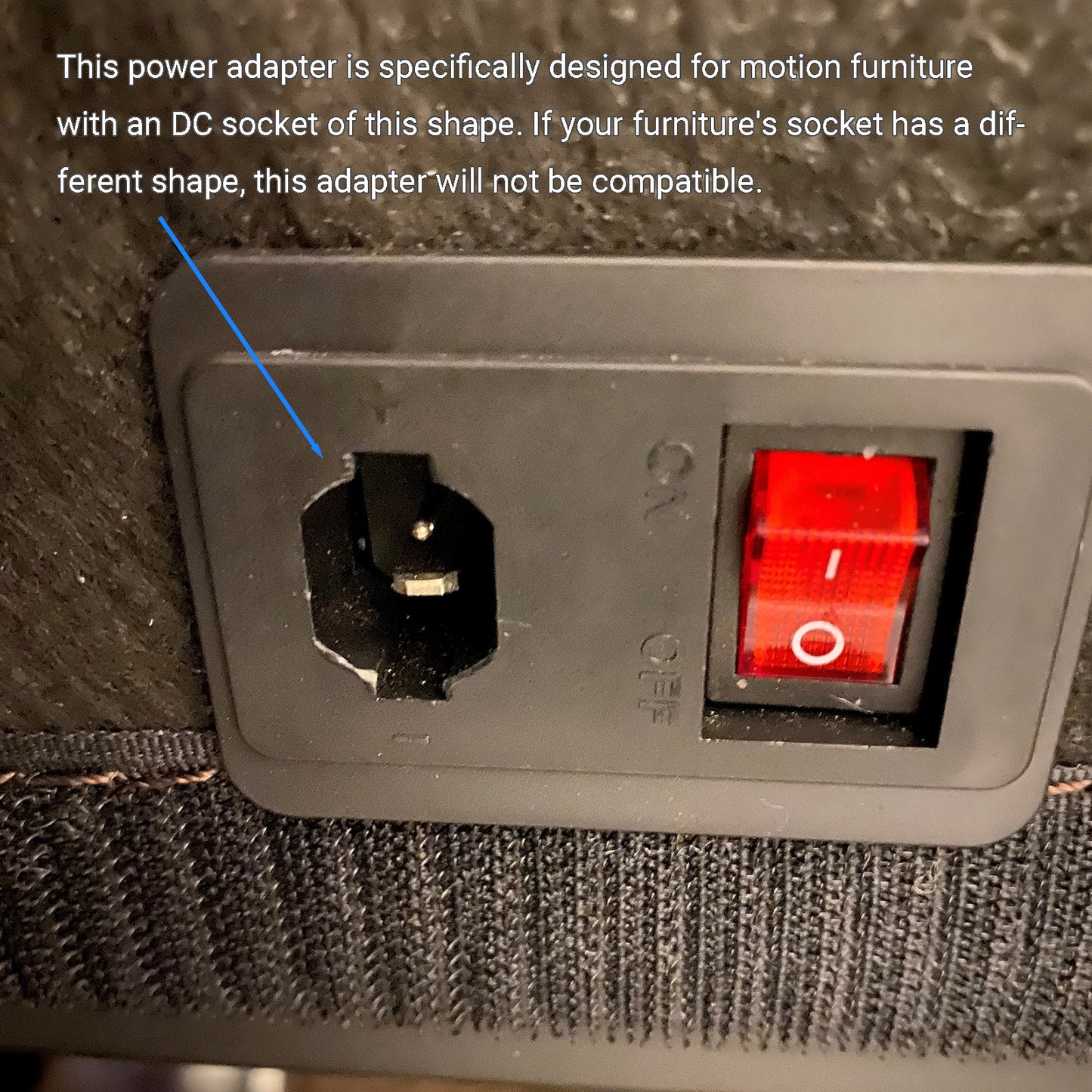 29V 2A Power adapter with 90° 2-pin Female Connector for Power Recliner AC/DC Transformer for Lift Chair YH-K290020-C