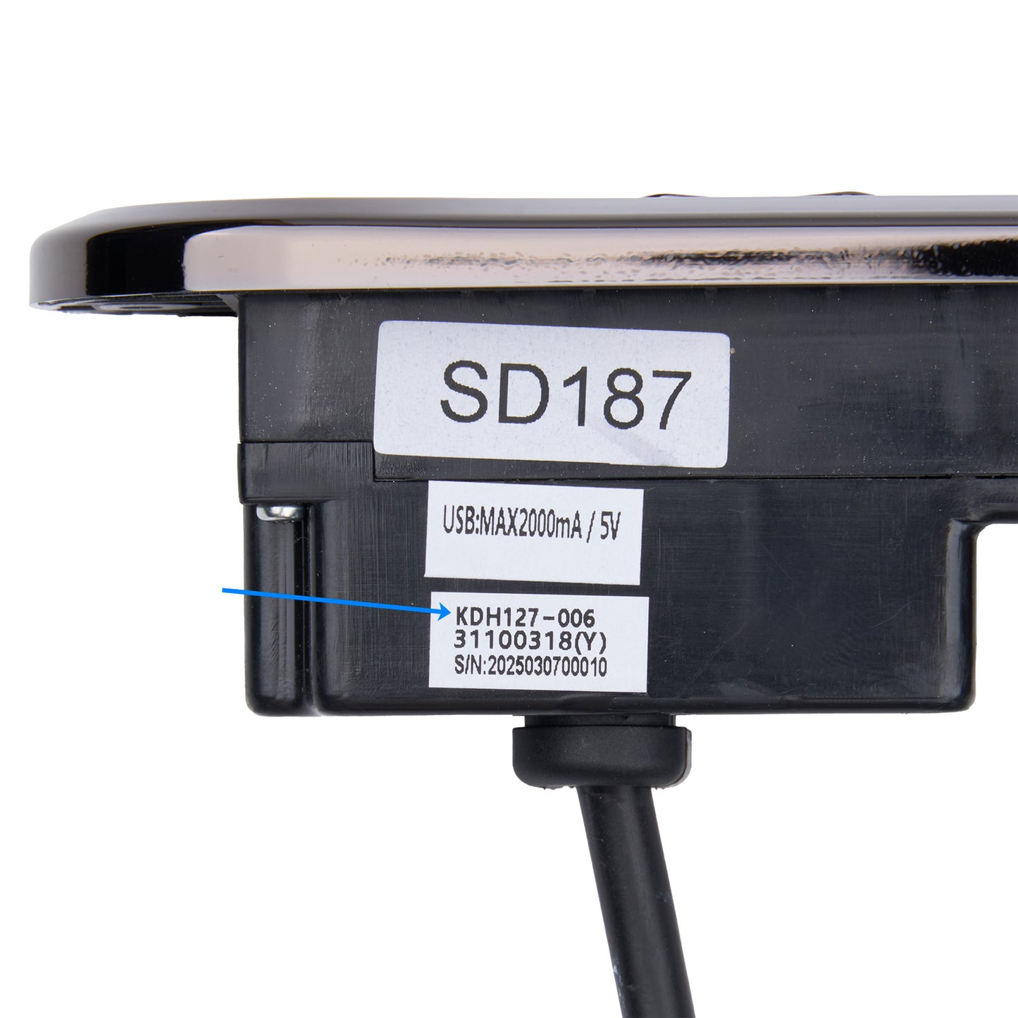 KDH127-006 5 Button Switch for Power Recliner or Lift Chair with USB Port & 2 Plugs SD187 31100318(Y)