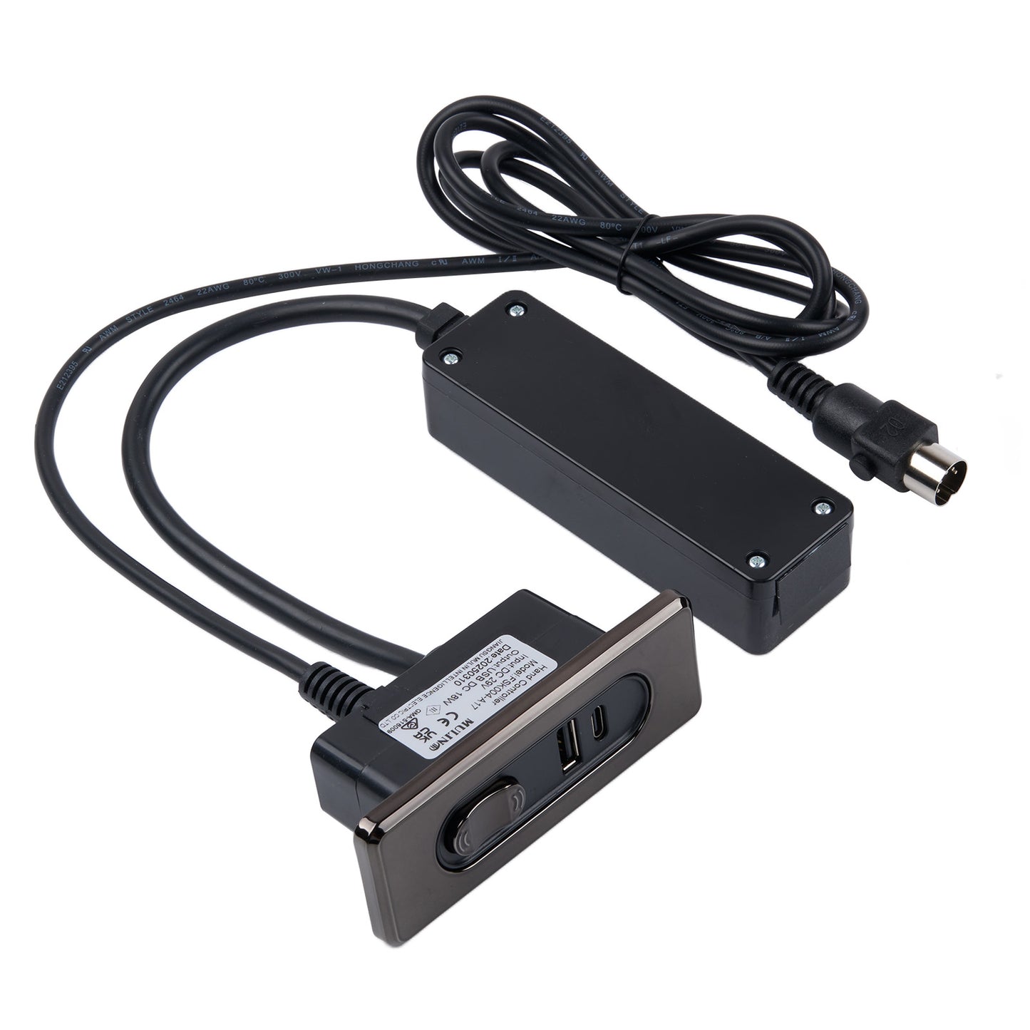 Mulin FSK004-A17 2-Button 5-Pin Switch for Power Recliner with Type A & Type C Ports