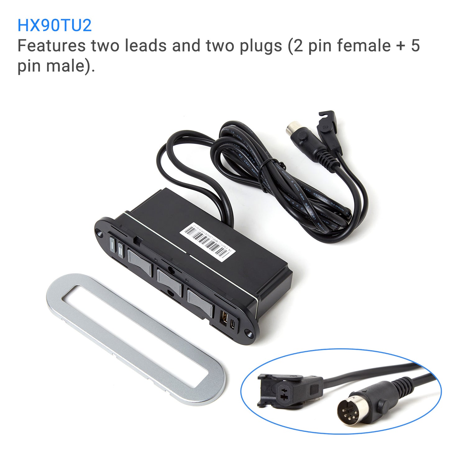 eMoMo HX90TU2 8 Button Switch for Recliner Lift Chair with USB Type C Charger