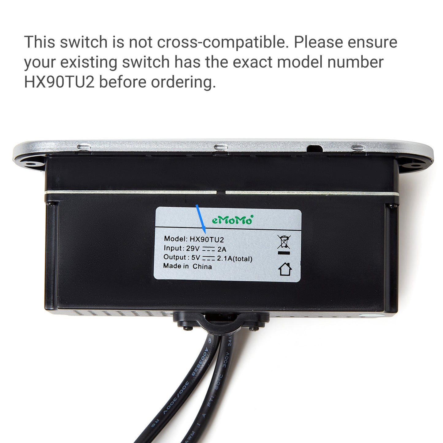 eMoMo HX90TU2 8 Button Switch for Recliner Lift Chair with USB Type C Charger