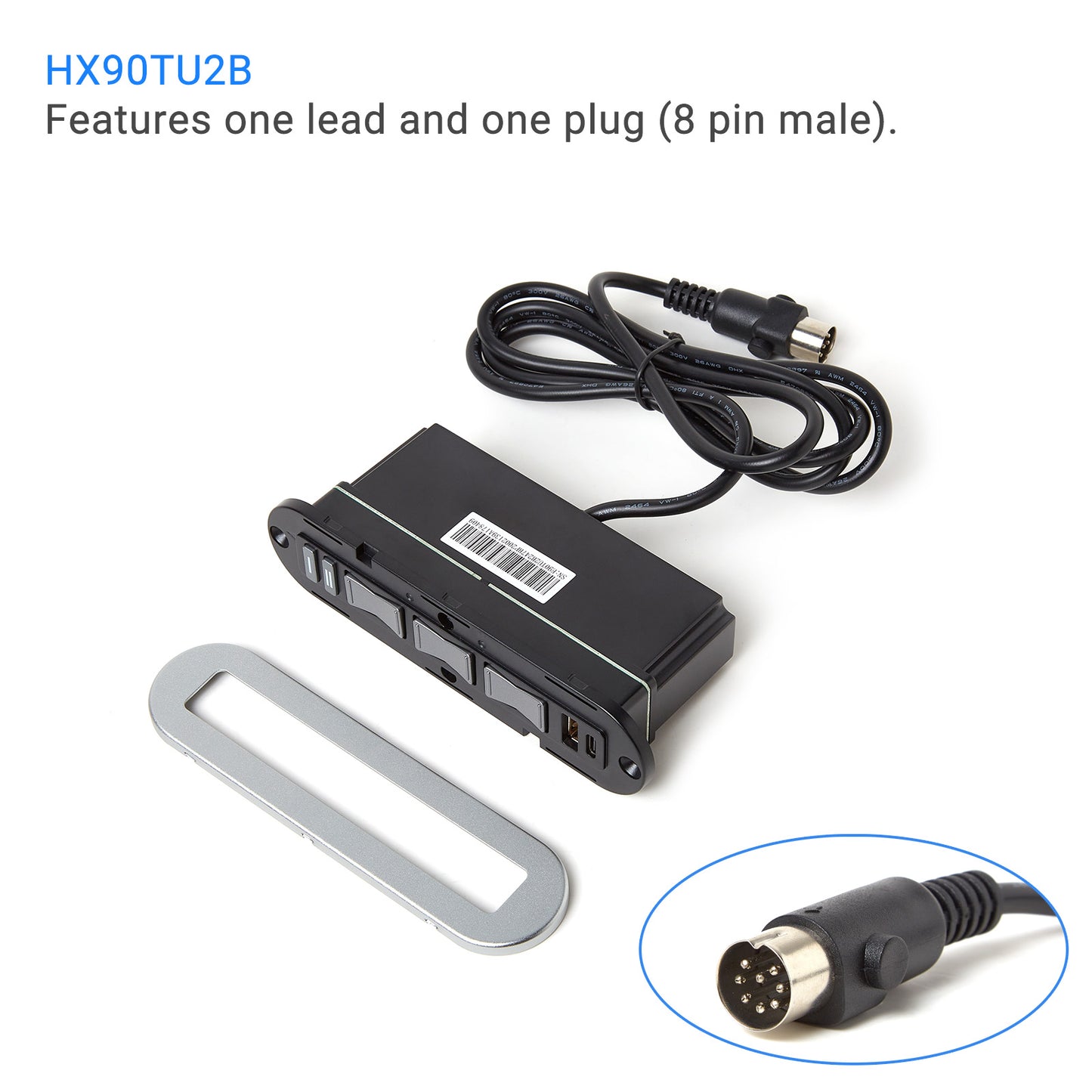 eMoMo HX90TU2 8 Button Switch for Recliner Lift Chair with USB Type C Charger