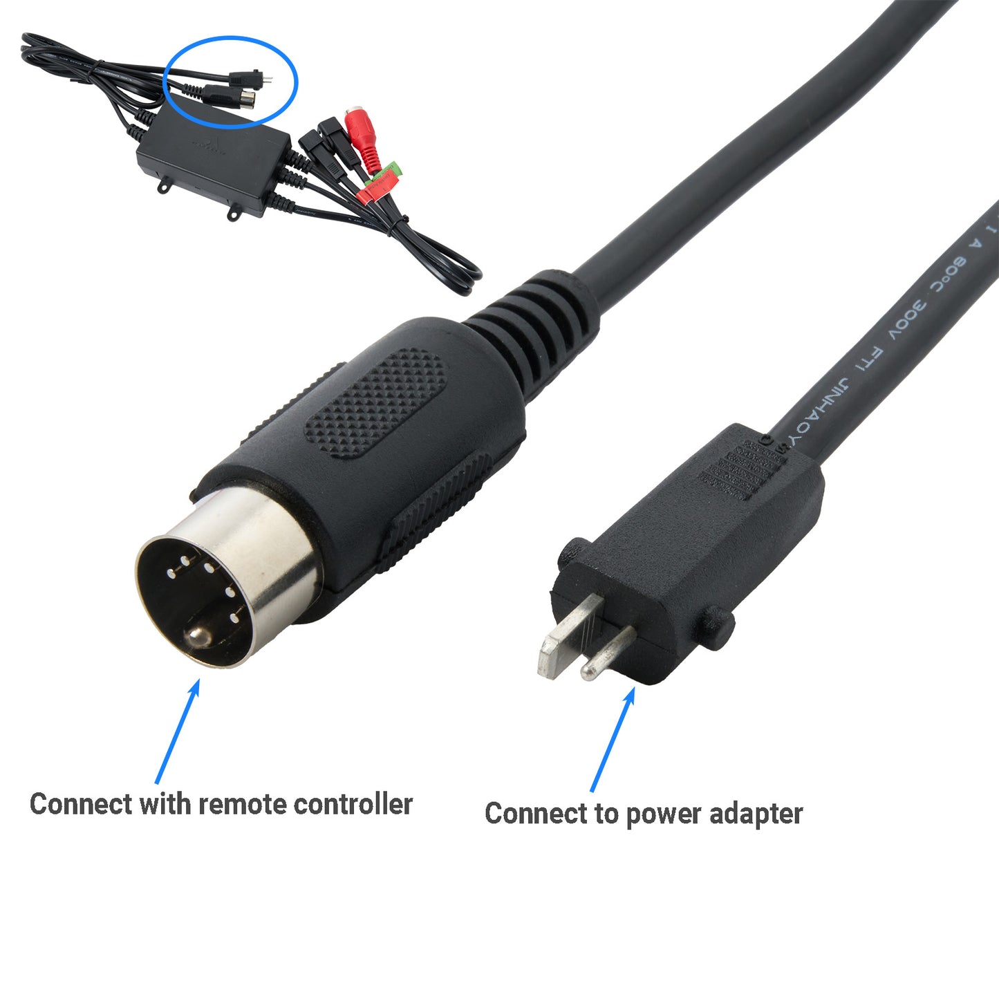 Acrookey 5-Lead Junction Box for Power Recliner or Lift Chair with 2 Motors, 8 Massage Points, and Heating