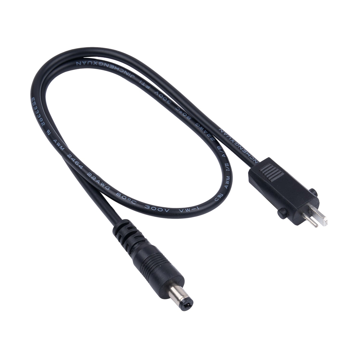 2-Pin to Barrel Plug Power Adapter Cable for Recliners and Lift Chairs, 50cm (5.5x2.1mm or 5.5x2.5mm)