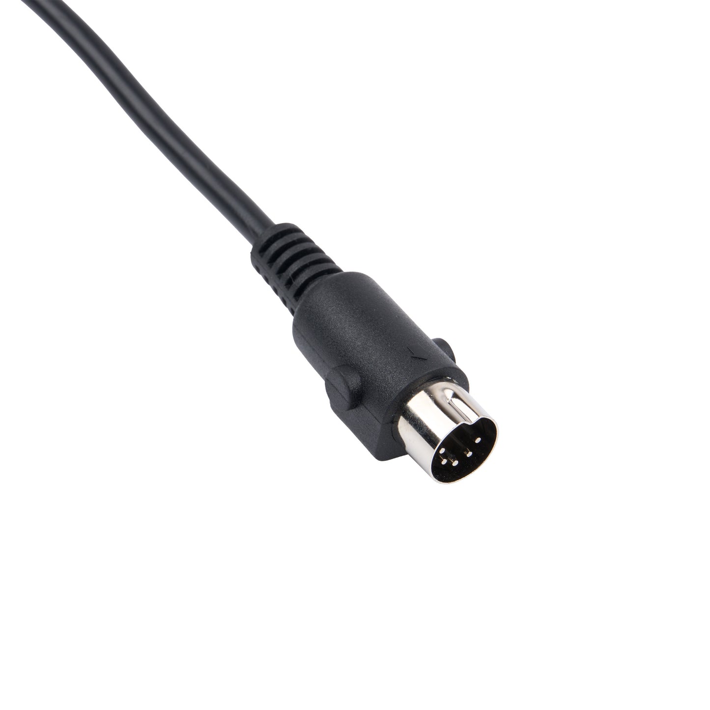 A black cable with a multi-pin circular connector, shown against a plain white background.