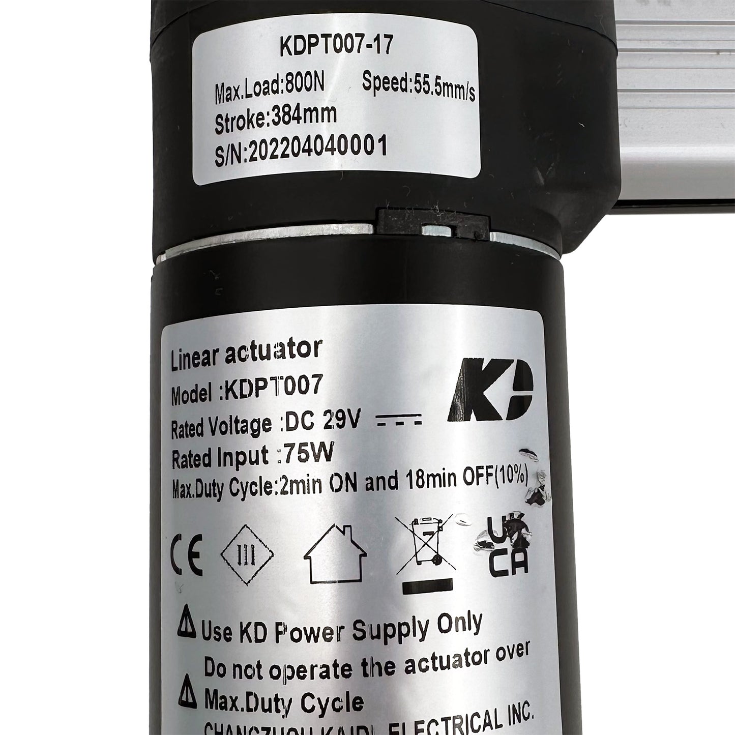 KAIDI KDPT007-17 Linear Actuator for Recliner/Lift Chair